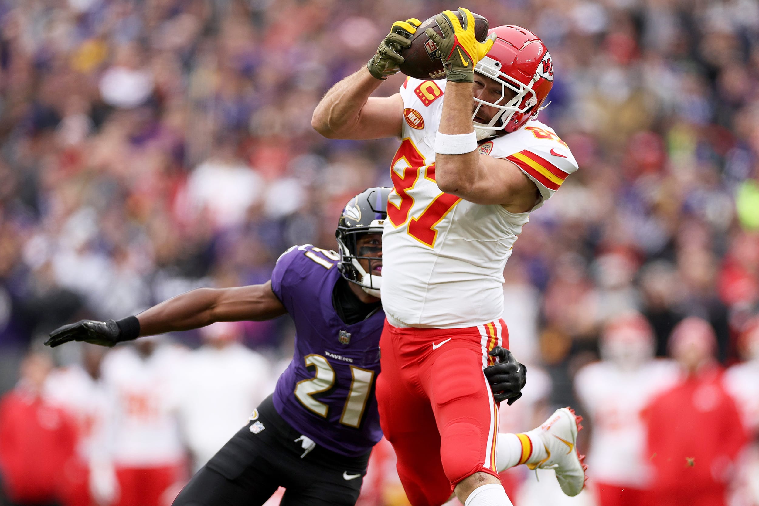 football in air catch