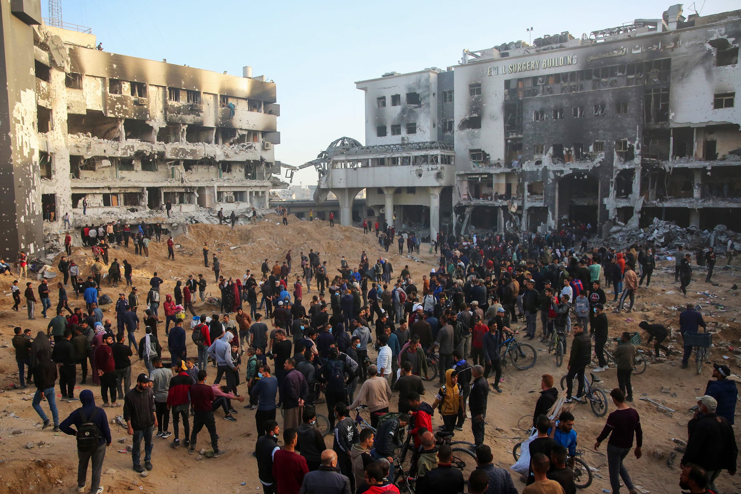 The al-Shifa hospital in Gaza City