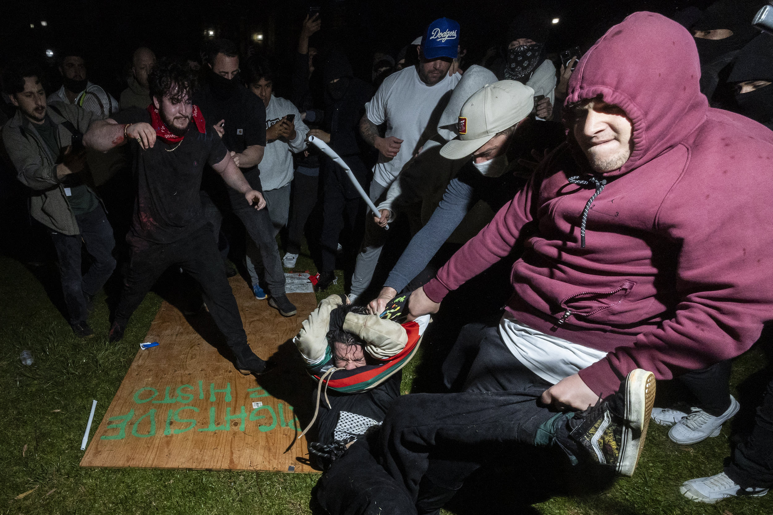 Clashes broke out on May 1, 2024 around pro-Palestinian demonstrations at the University of California, Los Angeles, US television media footage showed, as universities around the United States struggle to contain similar protests on dozens of campuses. 
