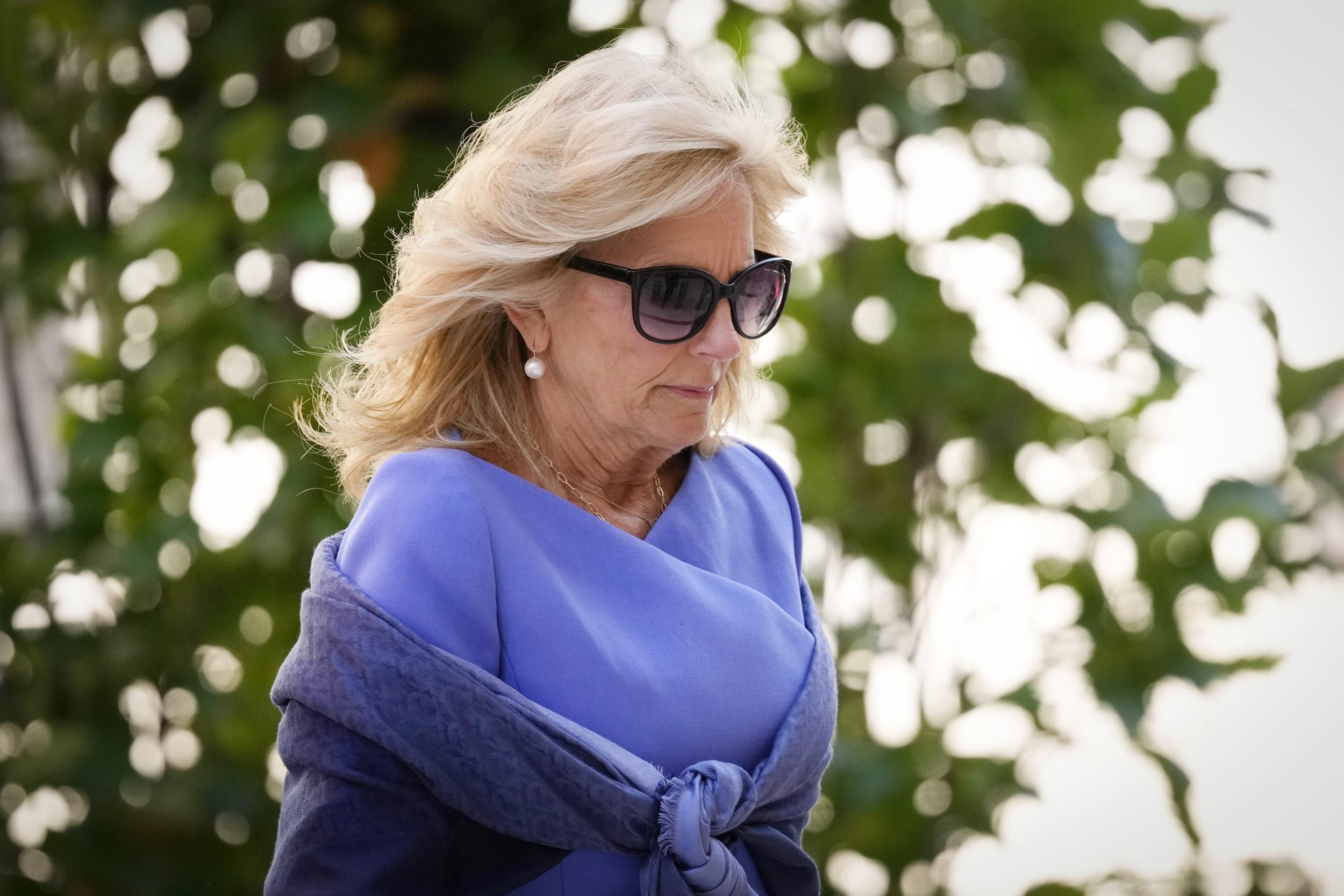 First lady Jill Biden arrives at court, Friday, June 7, 2024, in Wilmington, Del. 