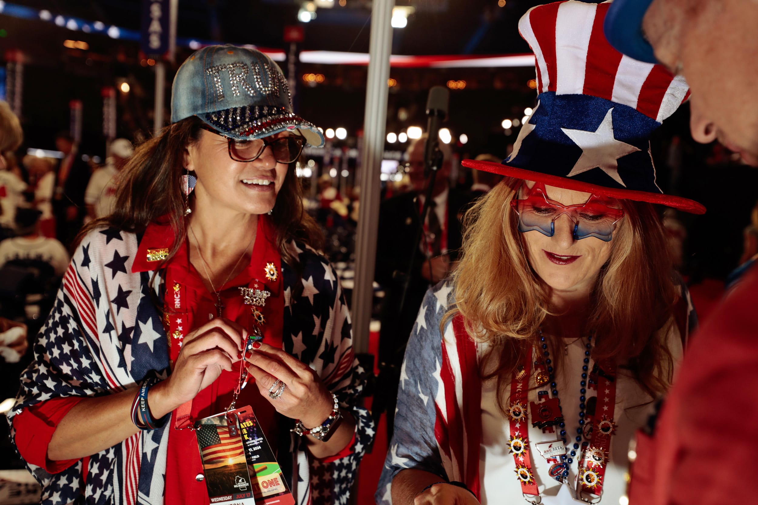 Trump supporters attend the Republican National Convention in Milwaukee 