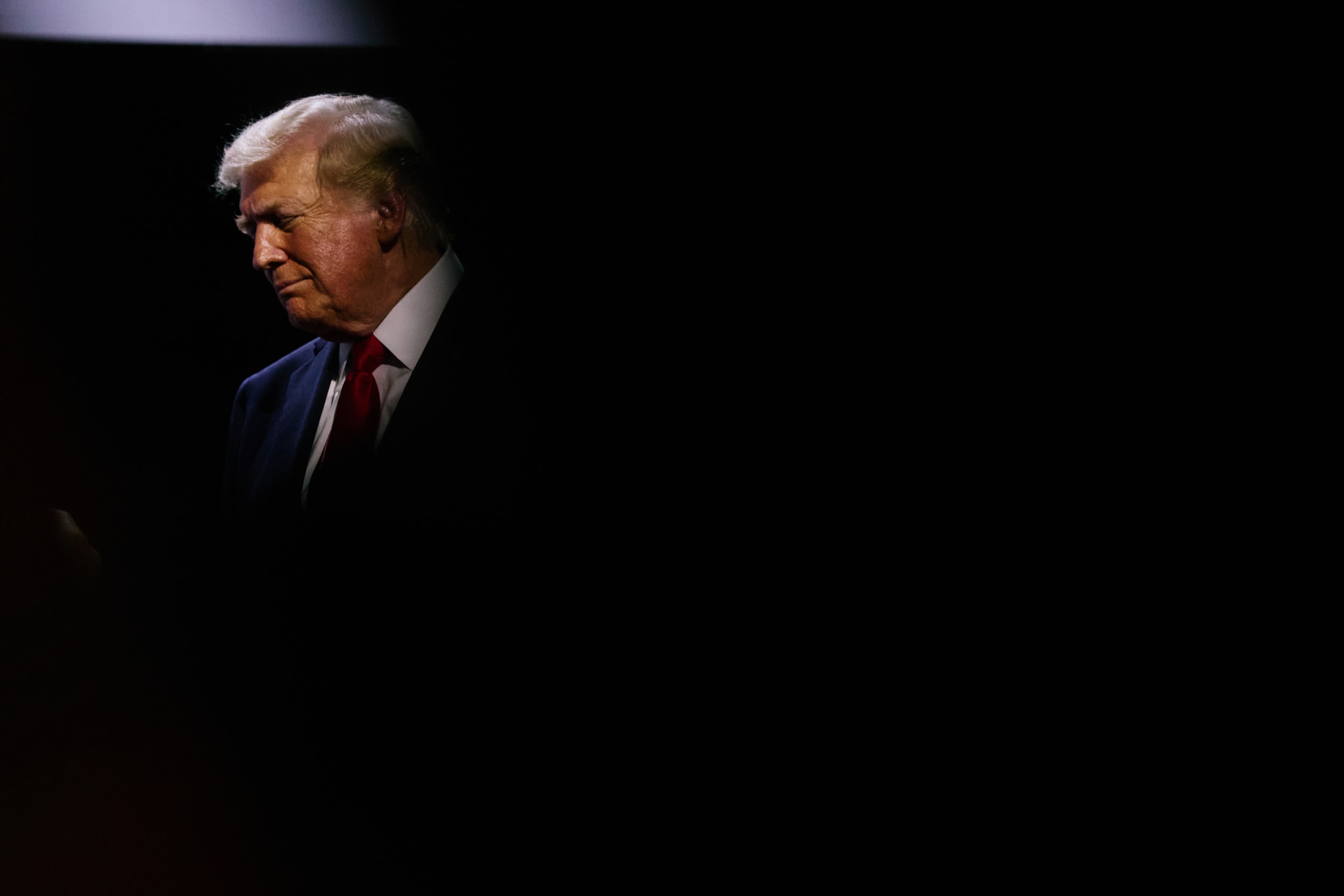Donald Trump on stage at the Republican National Convention in Milwaukee, WI on Thursday, July 18.