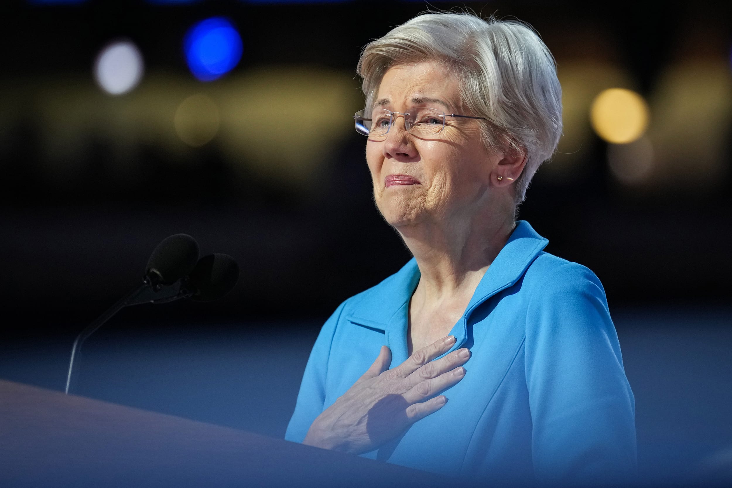 Sen. Elizabeth Warren, D-Mass., becomes emotional 