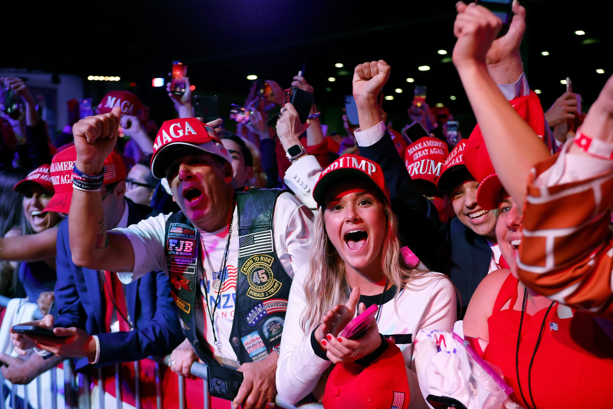 Image: Republican Presidential Nominee Donald Trump Holds Election Night Event In West Palm Beach
