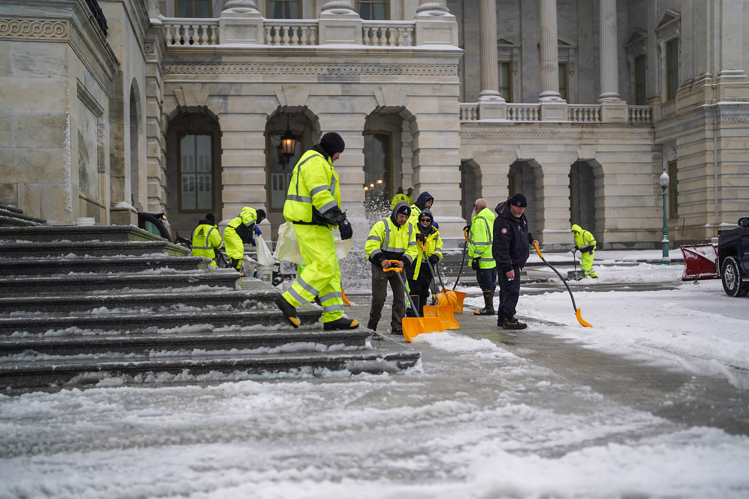 A winter storm in the nation's capital on Jan. 6, 2025.