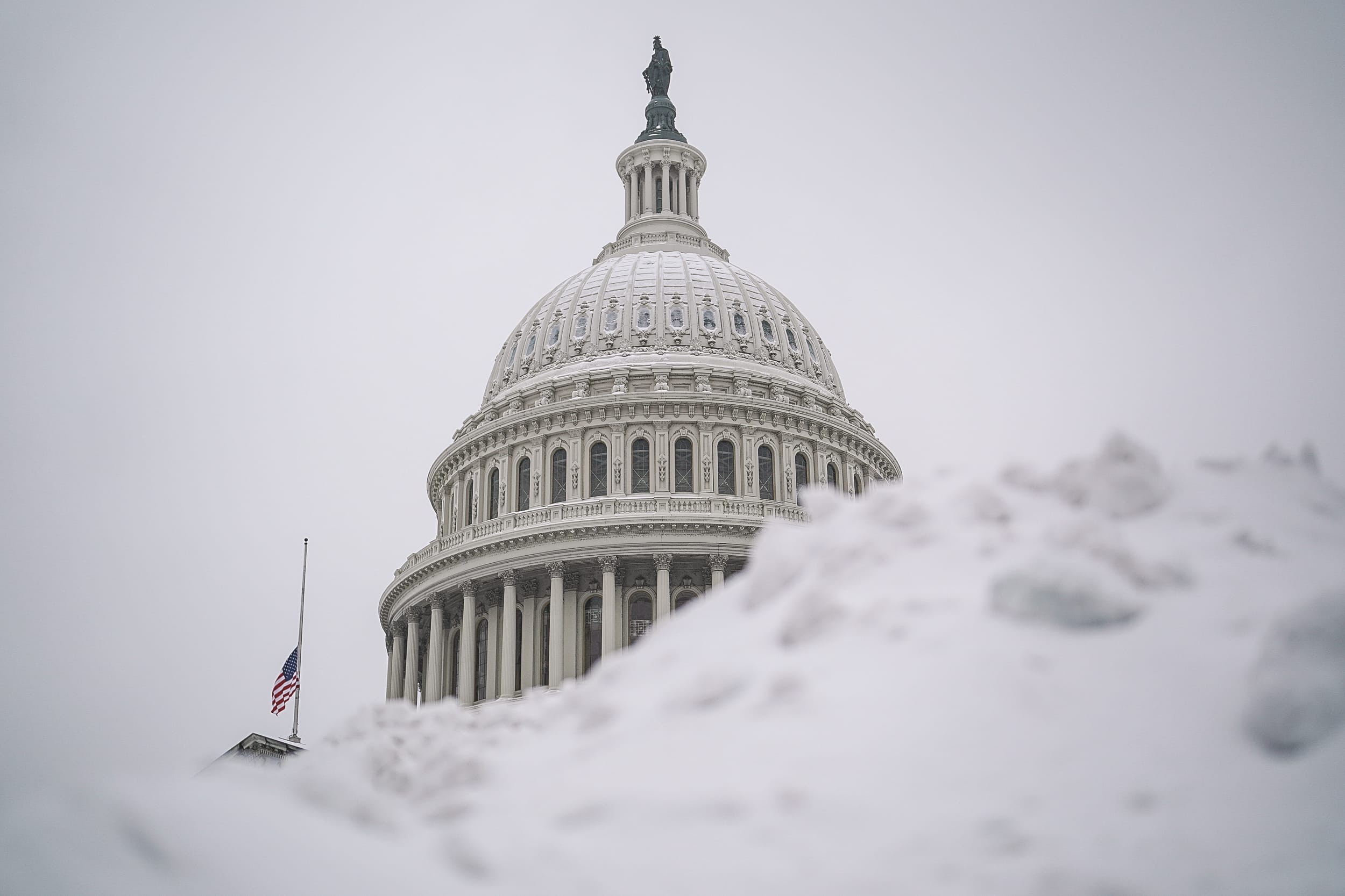A winter storm in the nation's capital on Jan. 6, 2025.