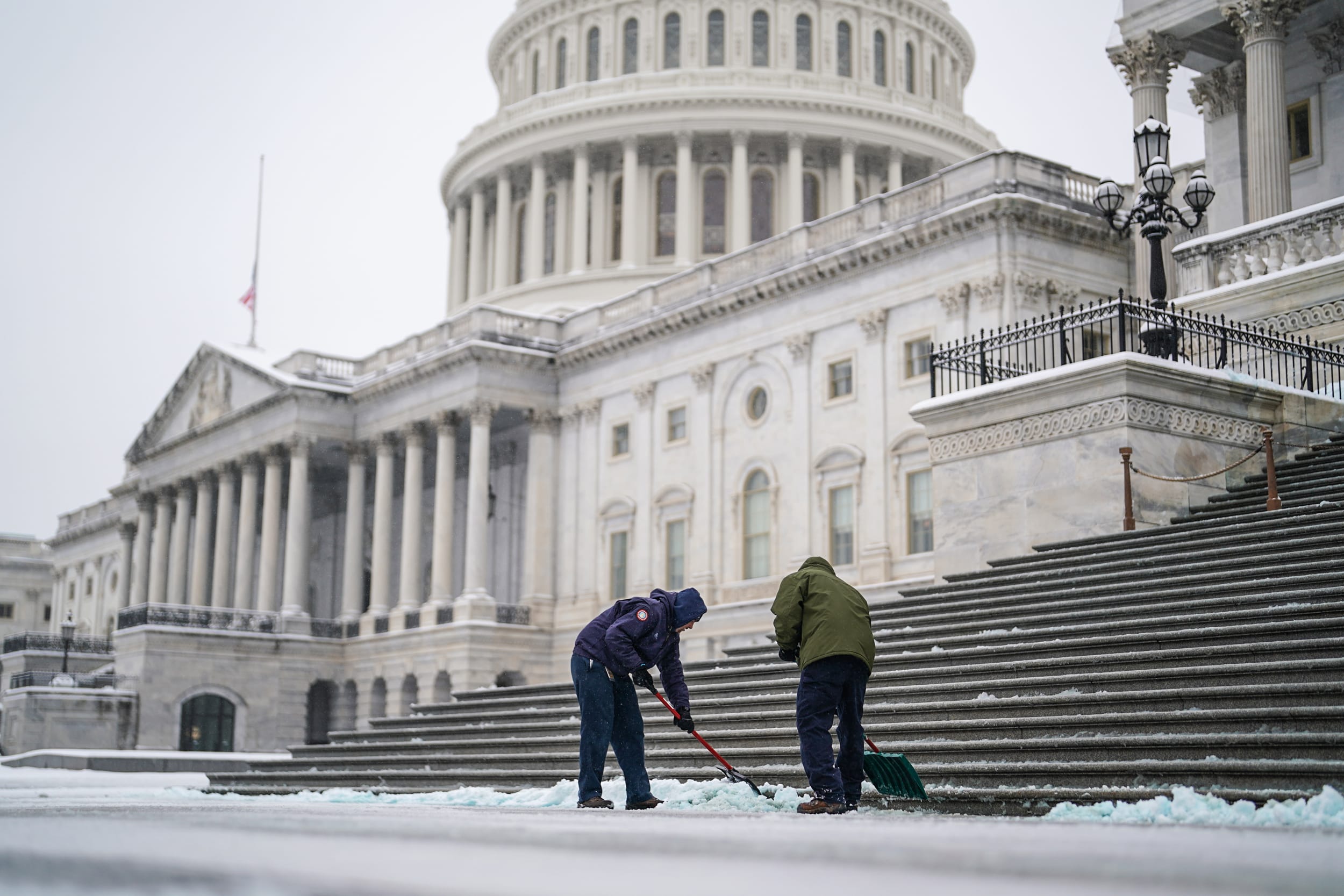 A winter storm in the nation's capital on Jan. 6, 2025.