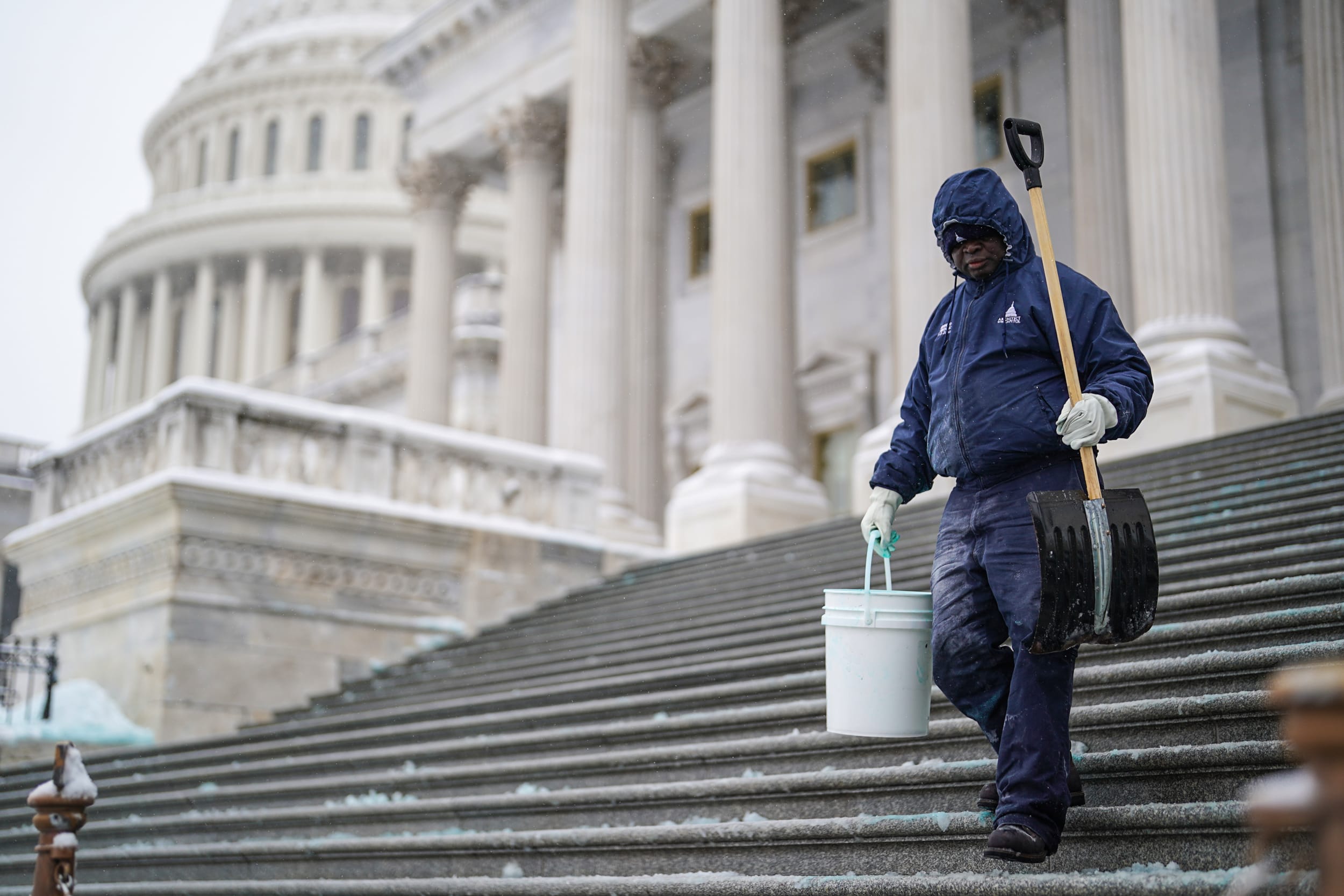 A winter storm in the nation's capital on Jan. 6, 2025.