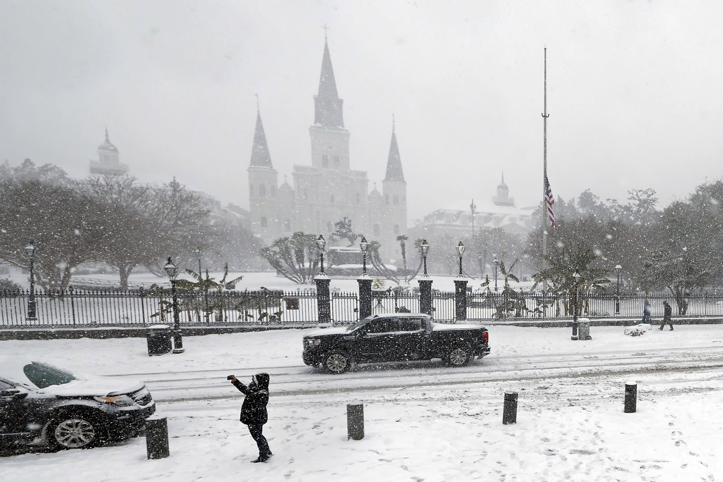Winter Storm Brings Rare Snowfall To Large Swath Of Southern States