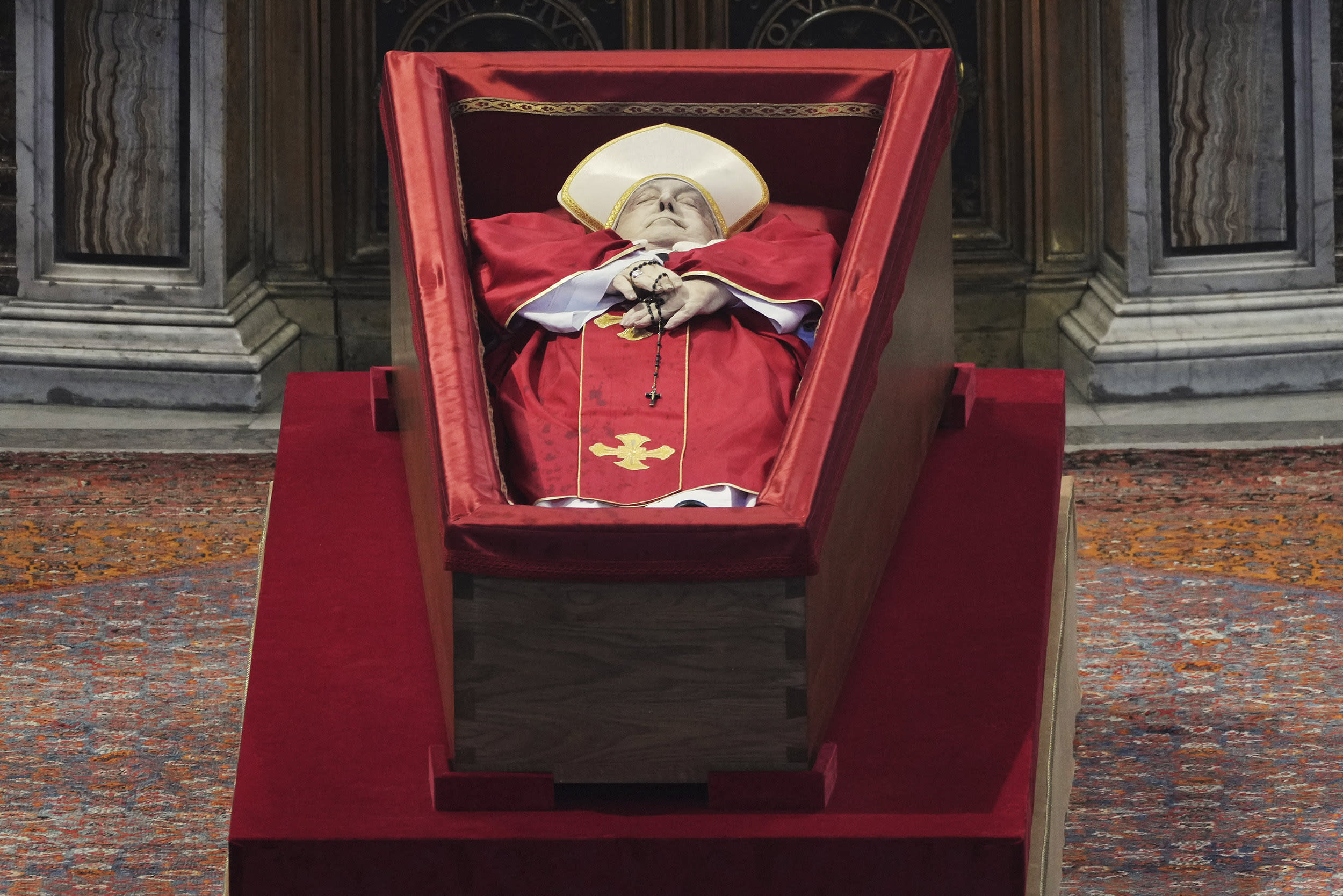 Pope Francis lying in state