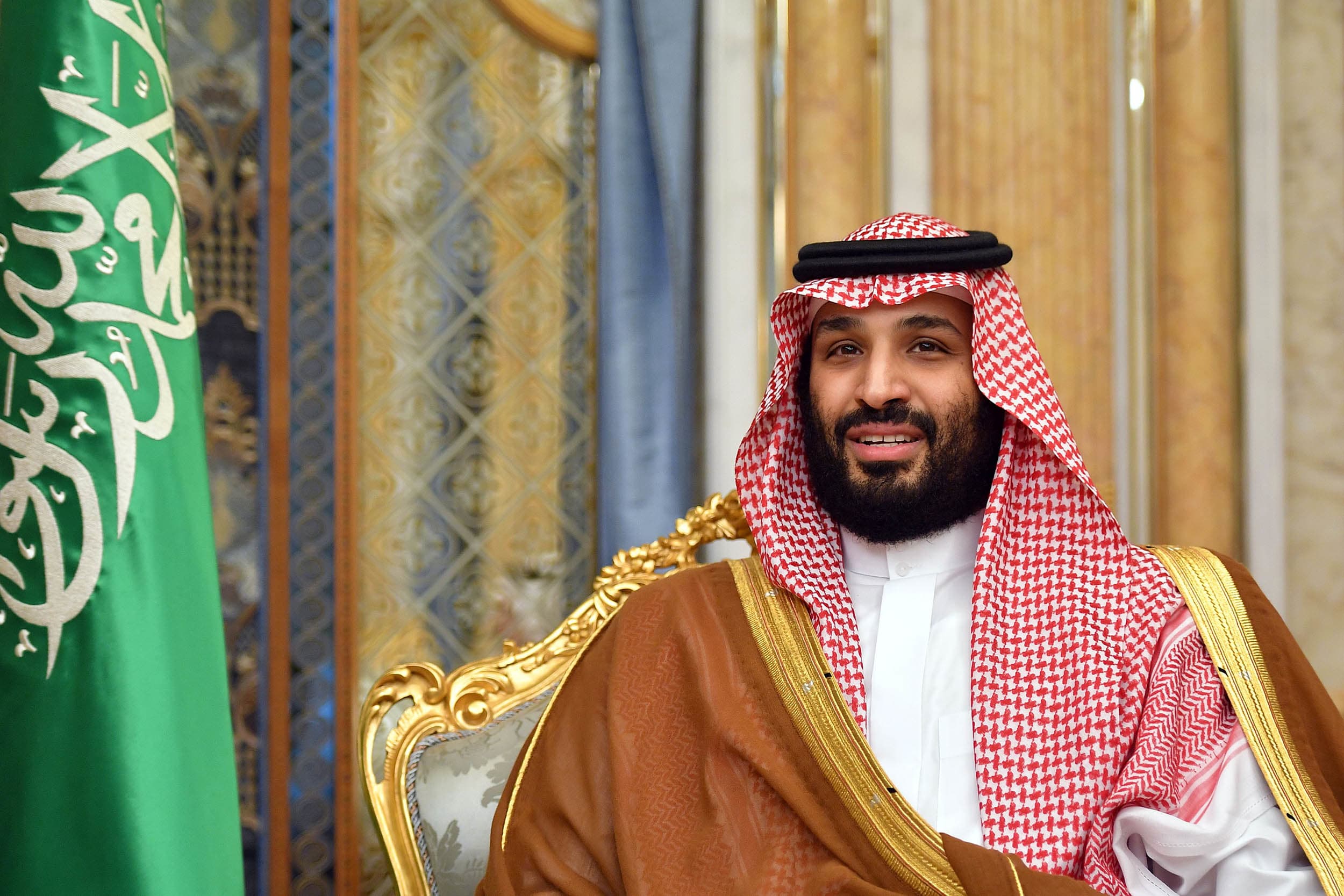 Saudi Arabia's Crown Prince Mohammed bin Salman attends a meeting with the US secretary of state in Jeddah, Saudi Arabia.
