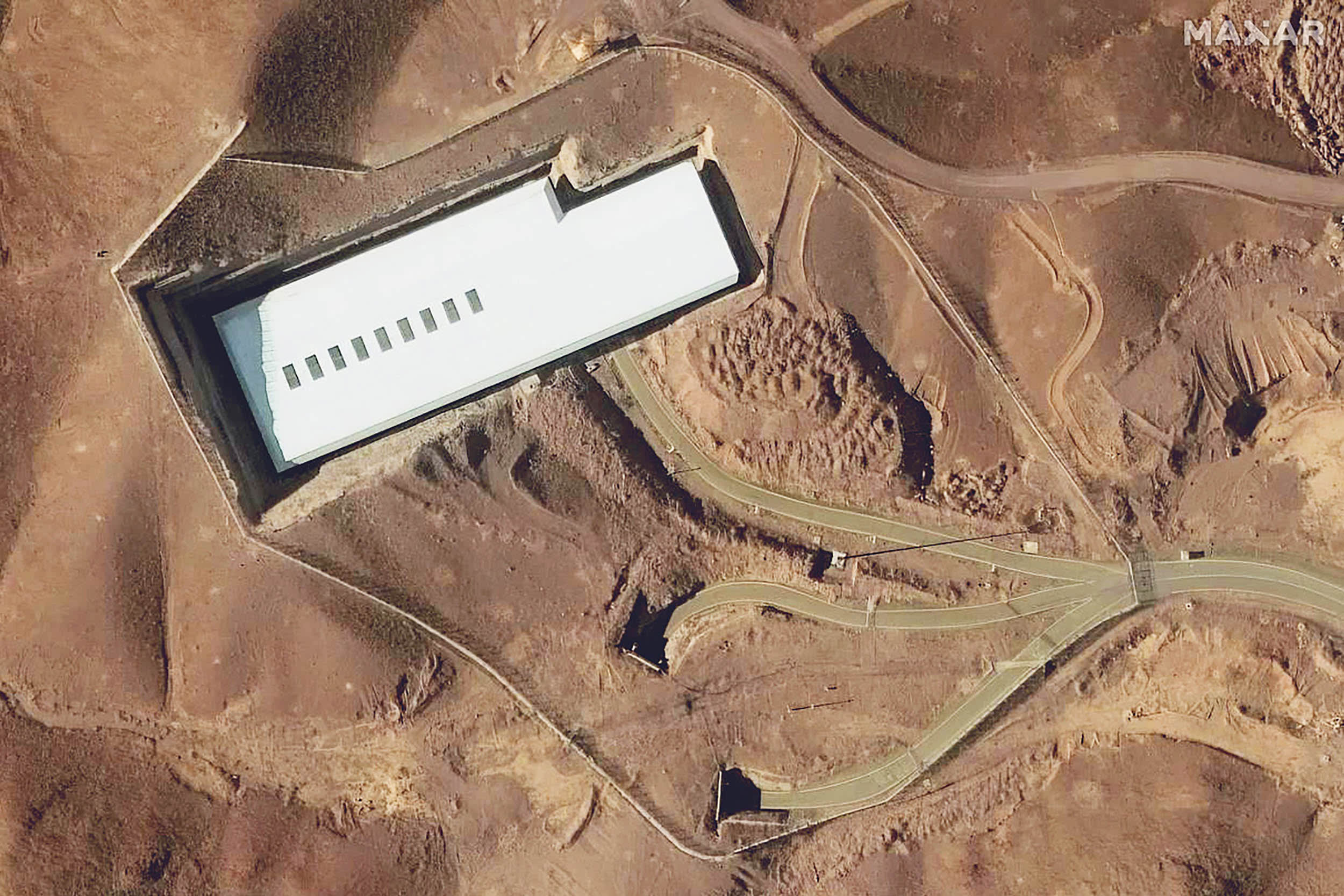 Satellite image of the Fordo uranium enrichment facility