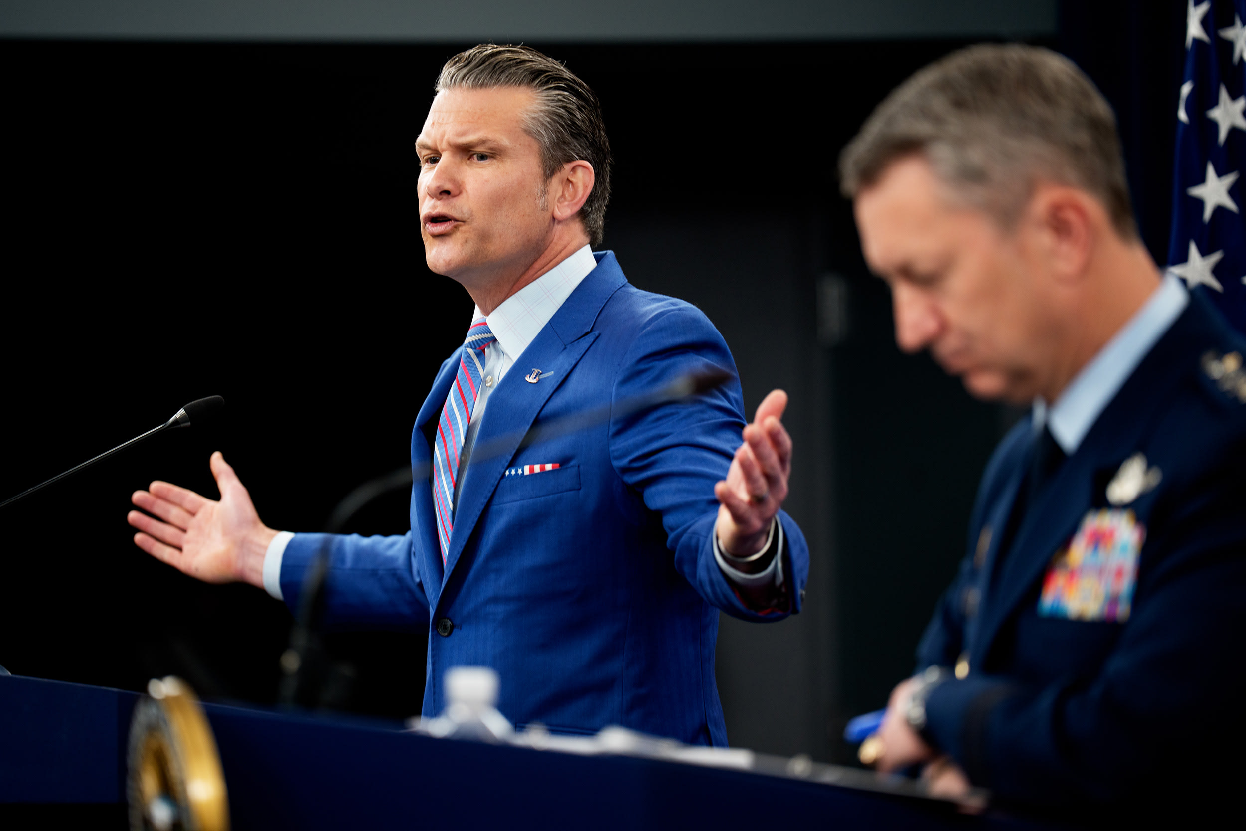 Defense Sec. Pete Hegseth Holds Pentagon Press Conference On Iran Strikes