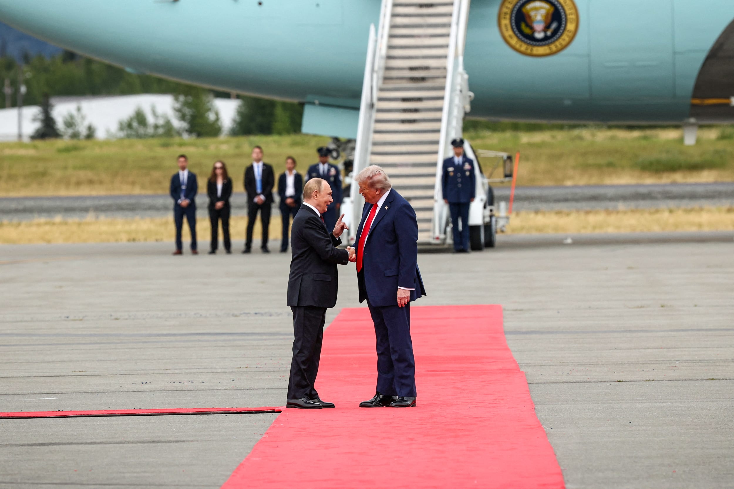 U.S. President Trump meets with Russian President Putin in Alaska