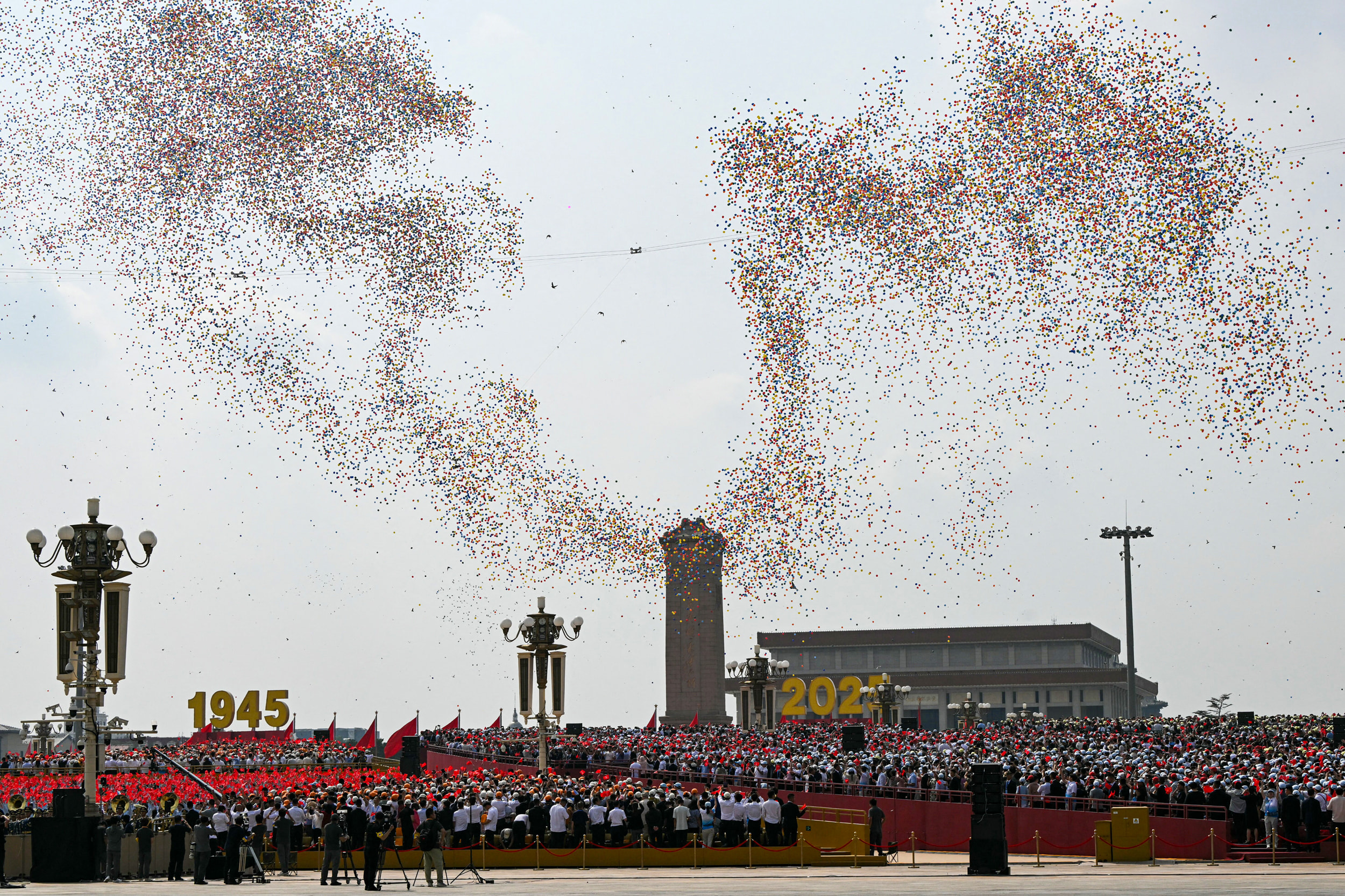 Balloons at China's military parade.
