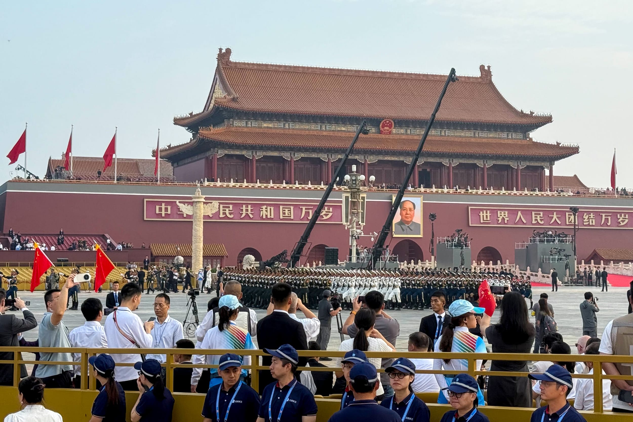 Rehearsal for China's military Parade.