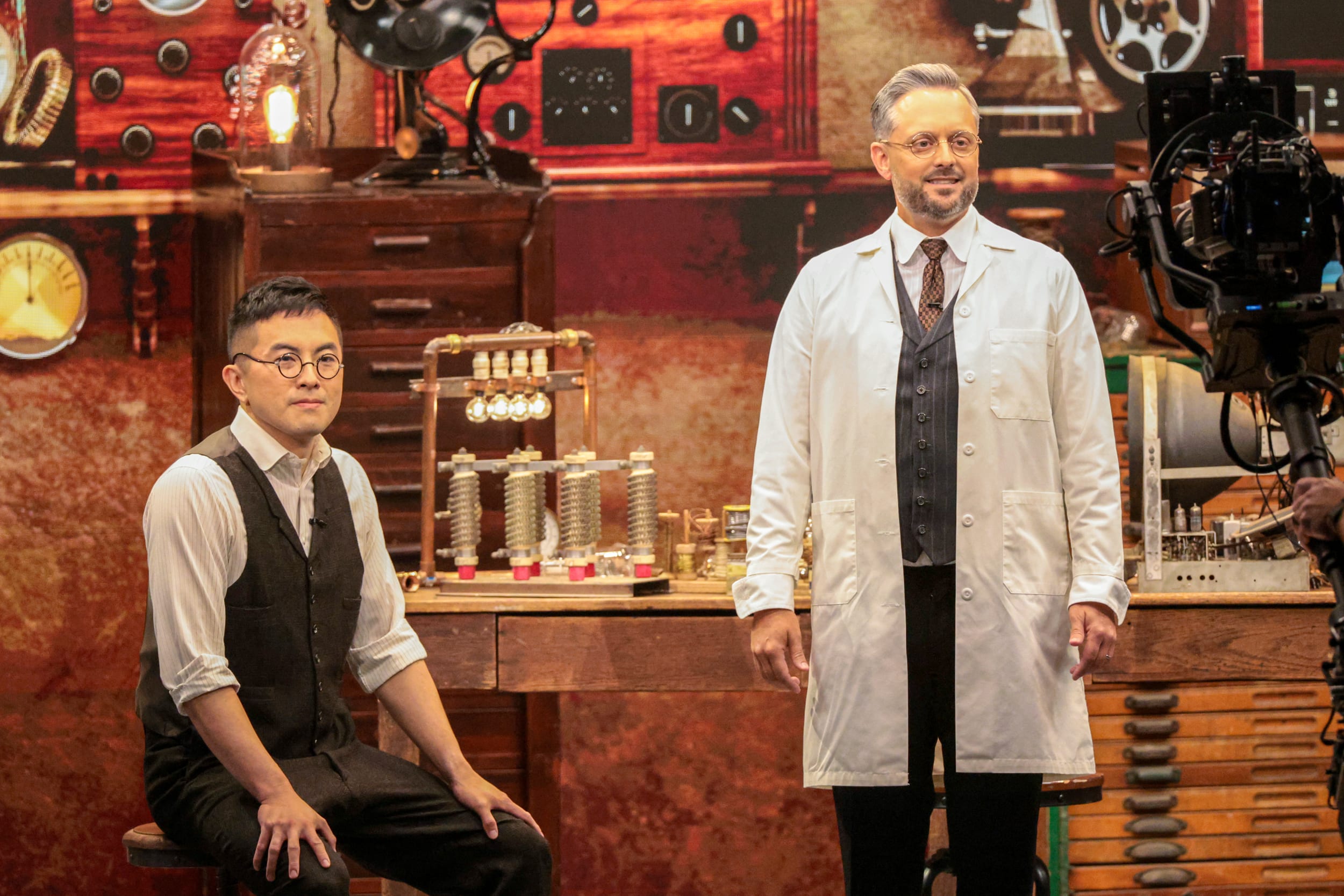 Nate Bargatze, right, and Bowen Yang.