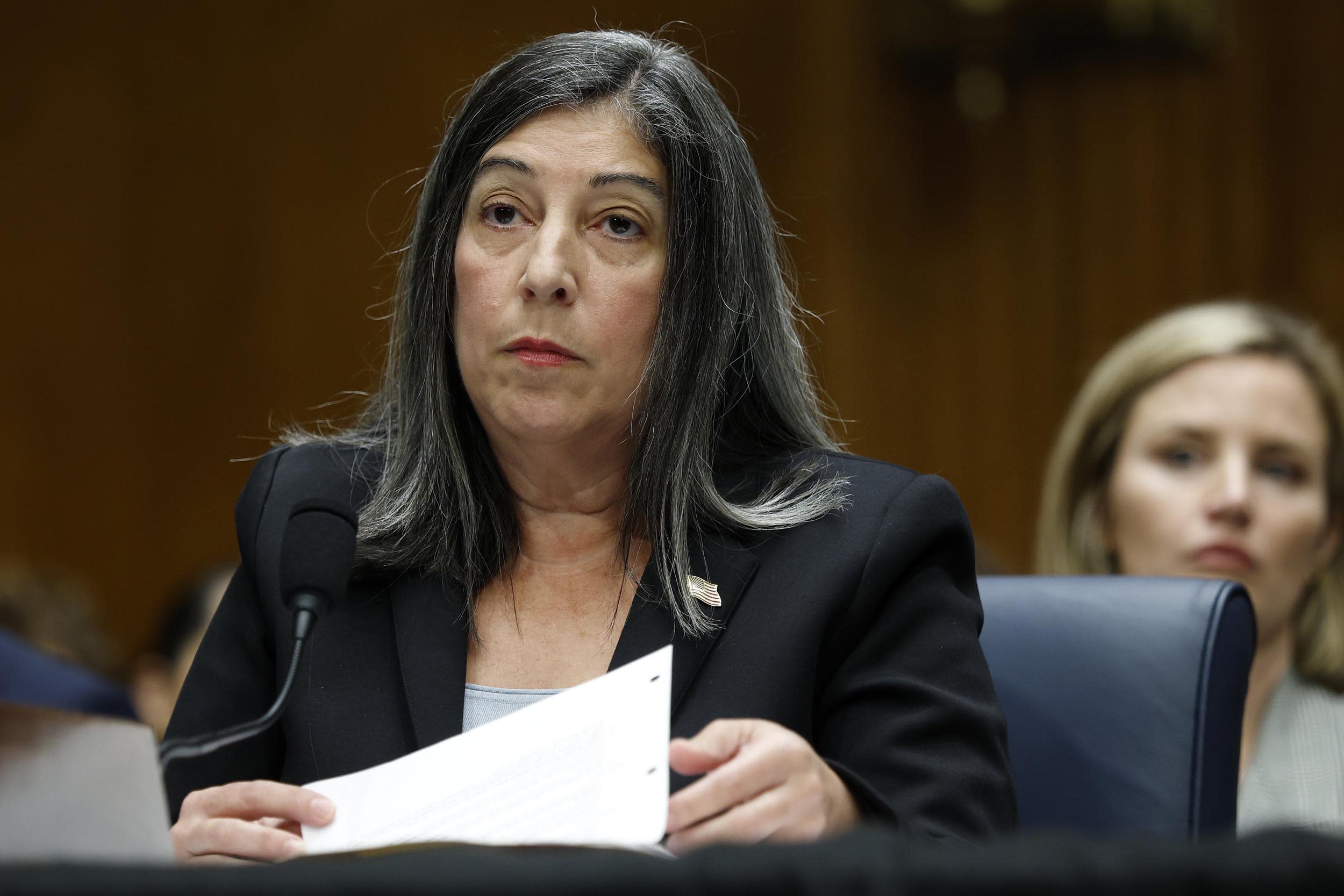 Former Centers for Disease Control (CDC) Chief Medical Officer Dr. Debra Houry testifies before the Senate Committee on Health, Education, Labor, and Pensions in the Dirksen Senate Office Building on September 17, 2025.