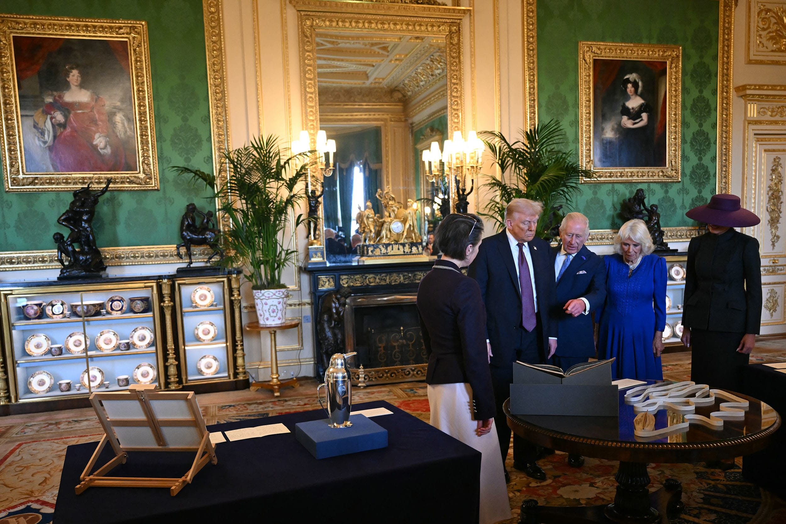 US President Donald Trump arrived in Britain for an unprecedented second State Visit, with the UK government rolling out a royal red carpet welcome to win over the mercurial leader.