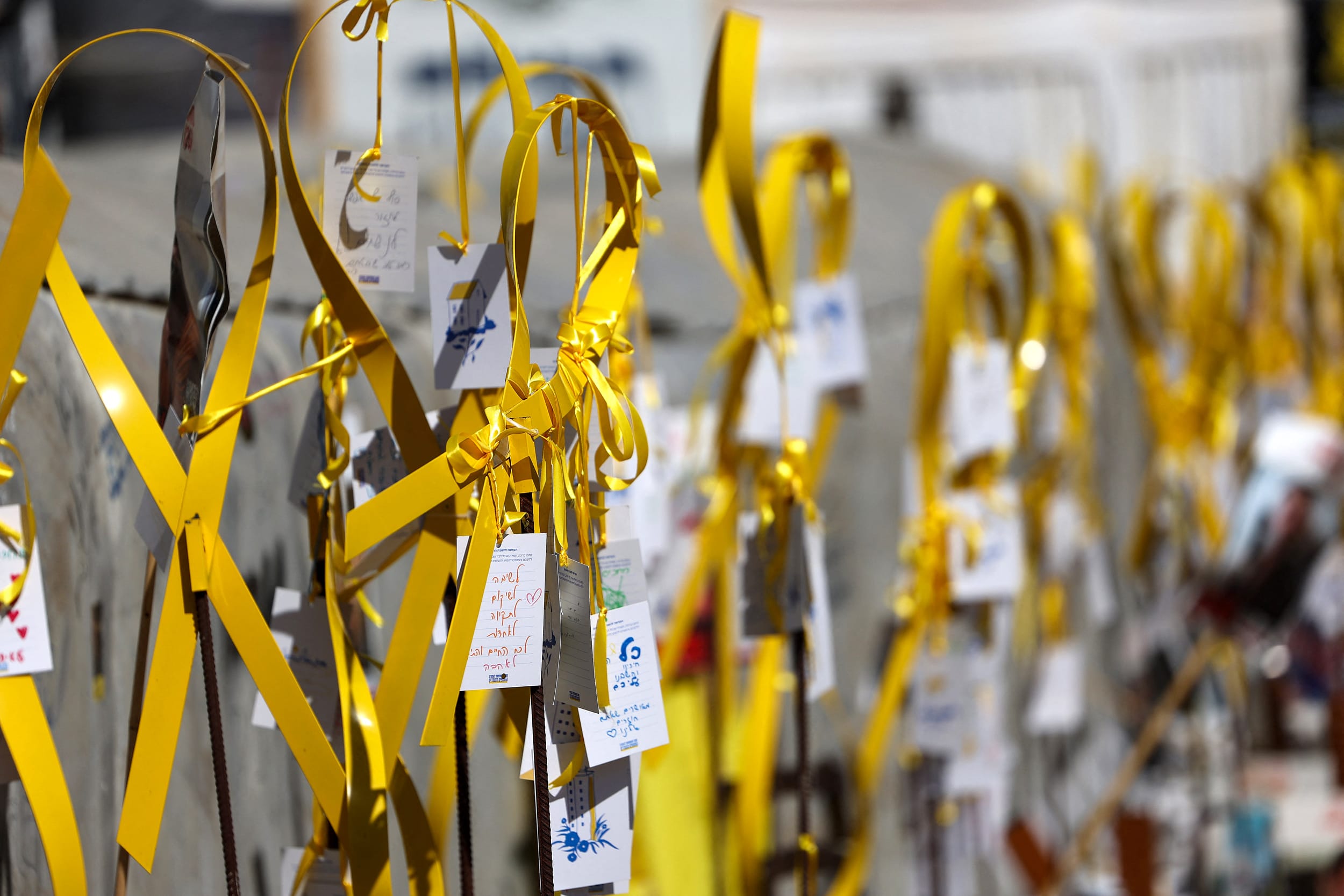 Yellow ribbons.