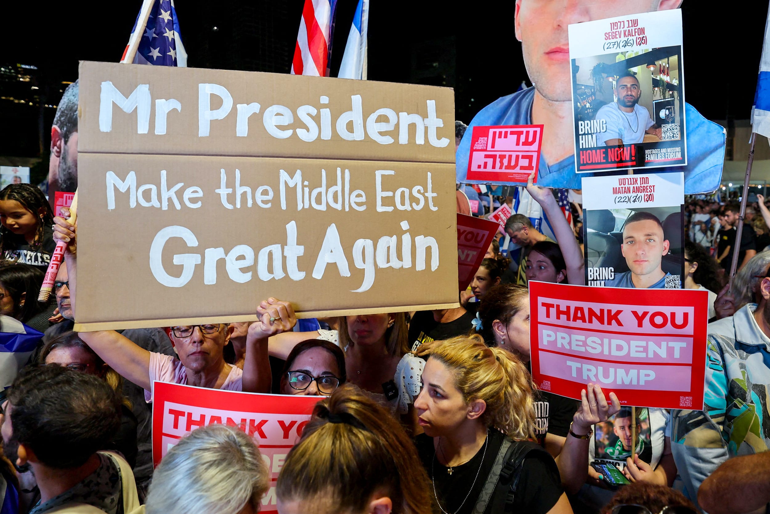 People celebrate Donald Trump.