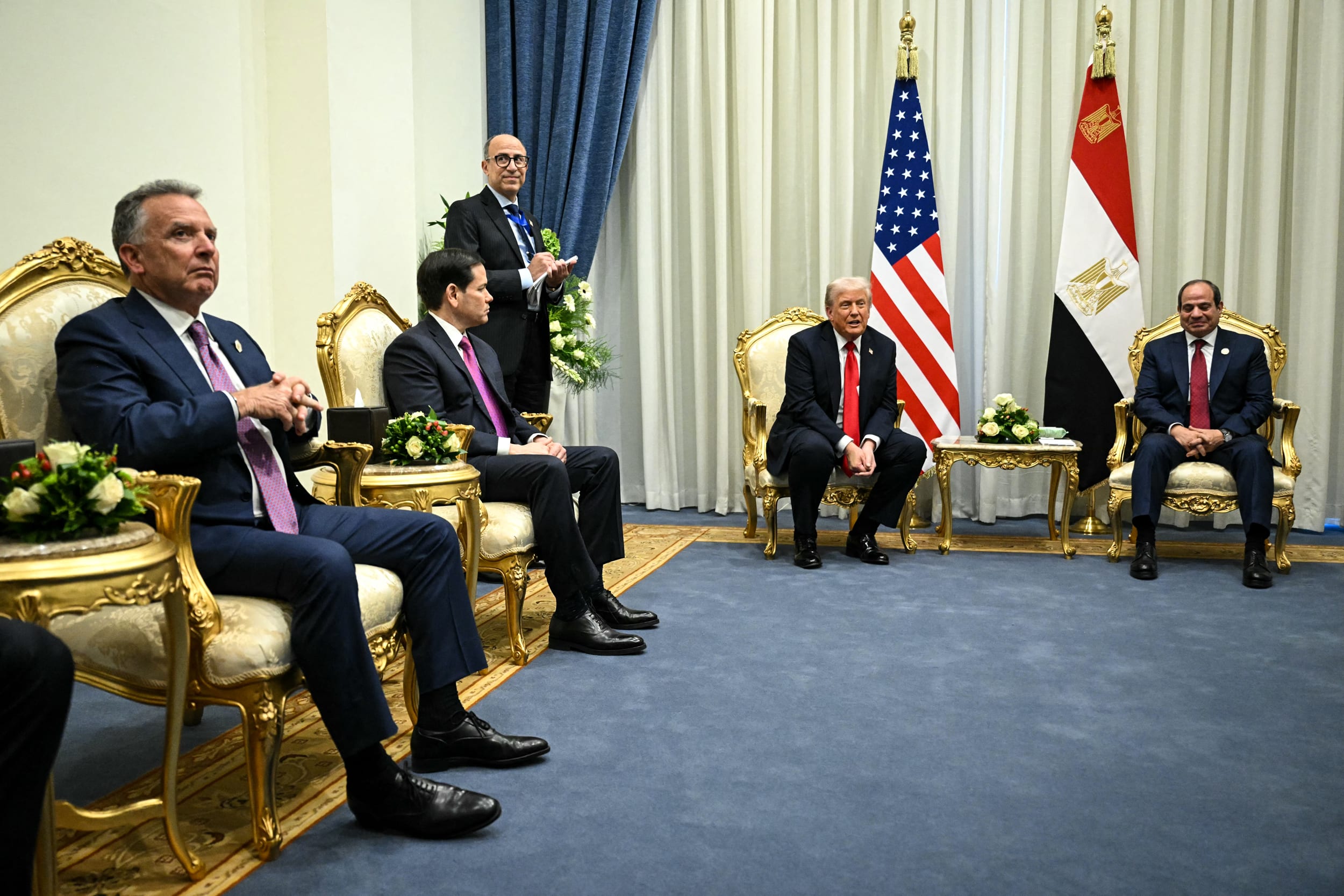 Image: President Donald Trump holds a meeting with Egypt's President Abdel Fattah al-Sissi