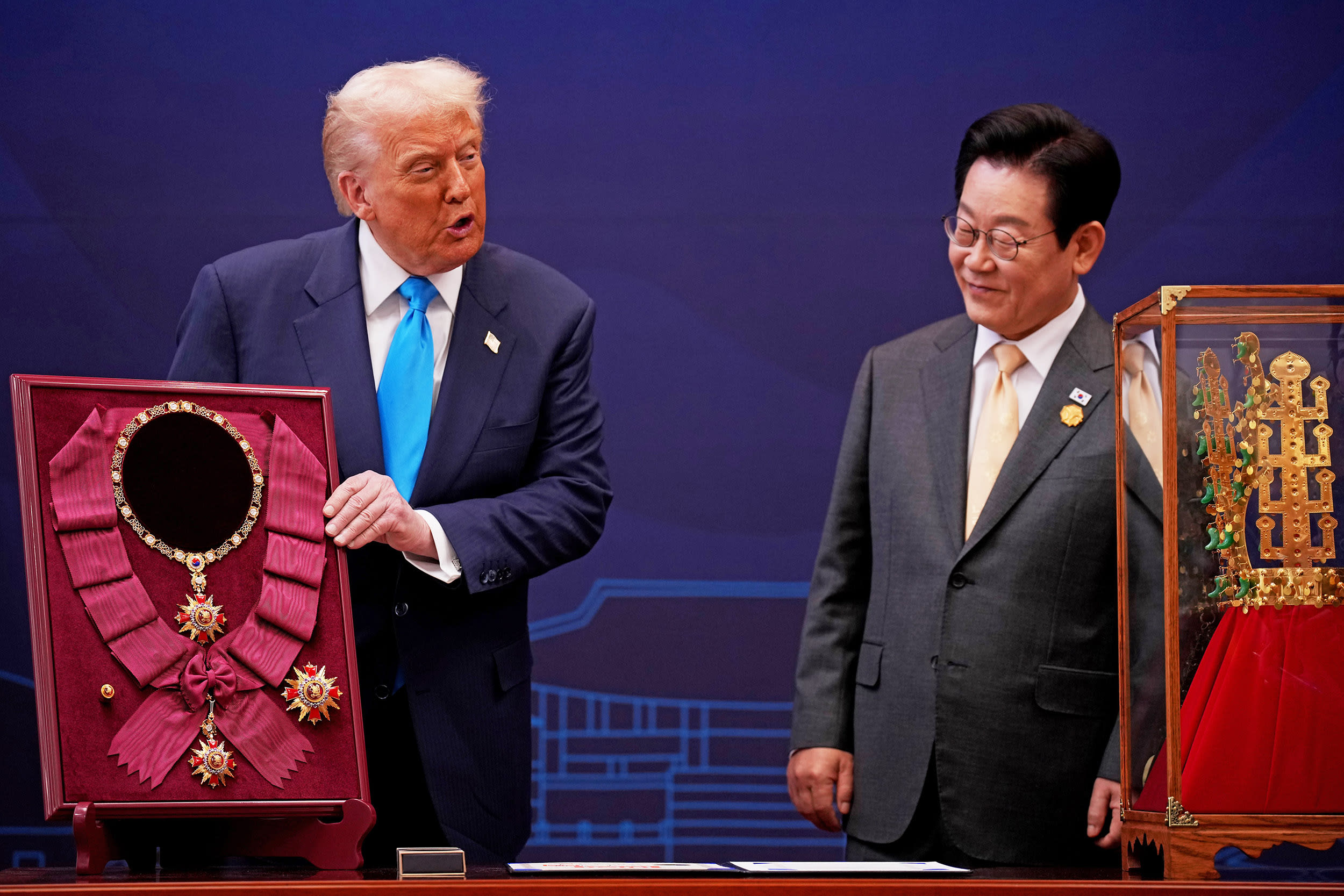 Image: U.S. President Trump Participates In Honor Presentation During Trip To South Korea