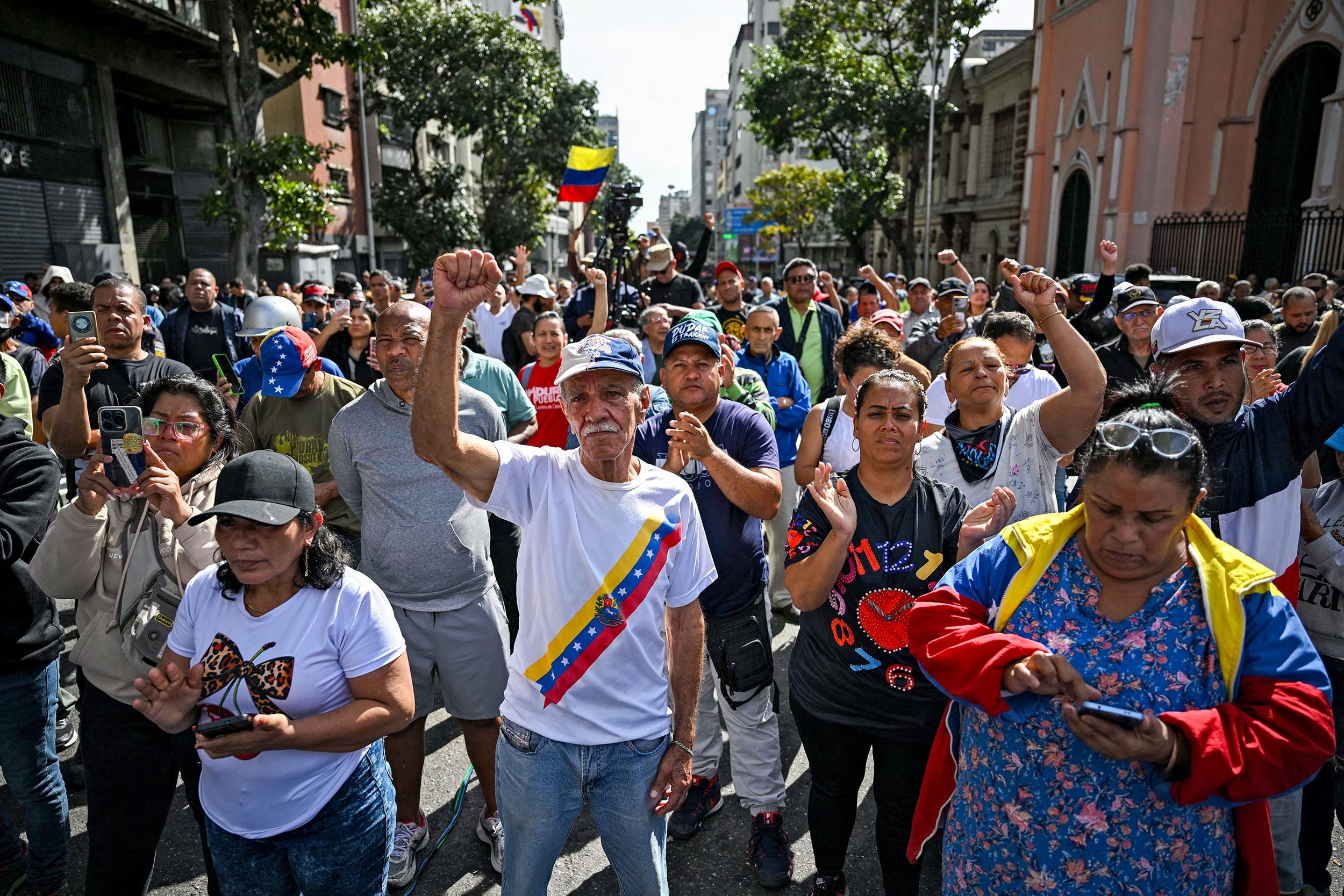 Maduro supporters on the streets.