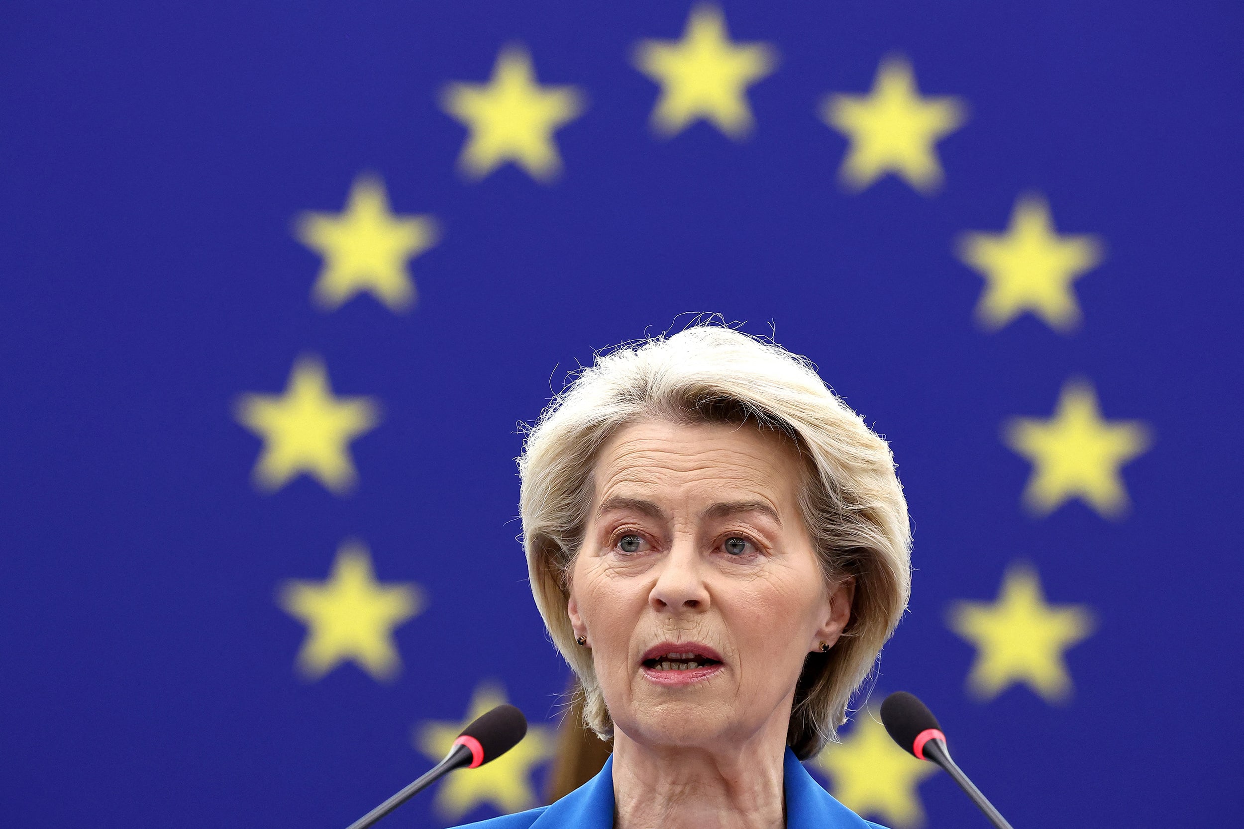 European Commission President Ursula von der Leyen in Strasbourg