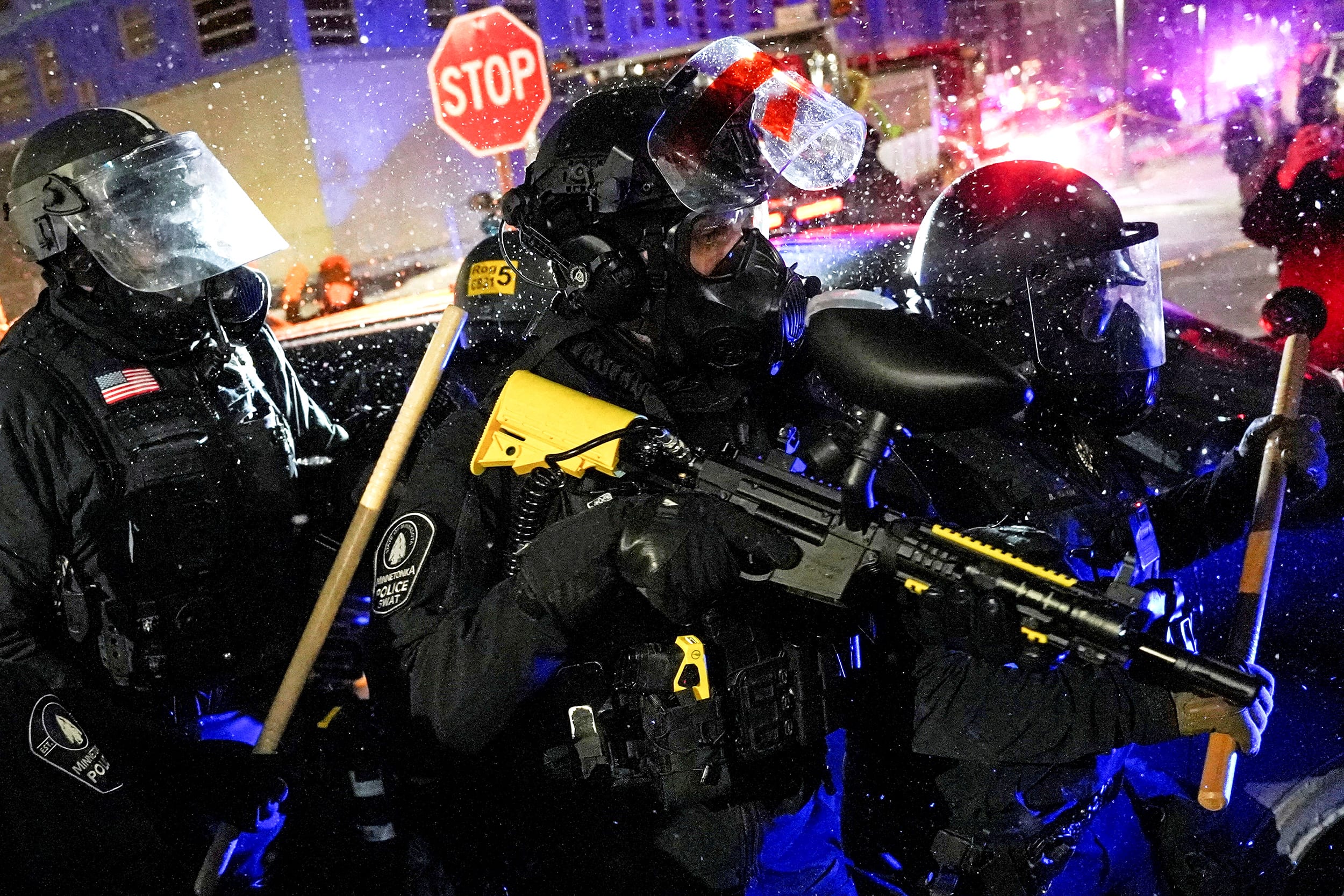 Protest outside the hotel where Bovino, who has been removed from his role, is reportedly staying, in Maple Grove