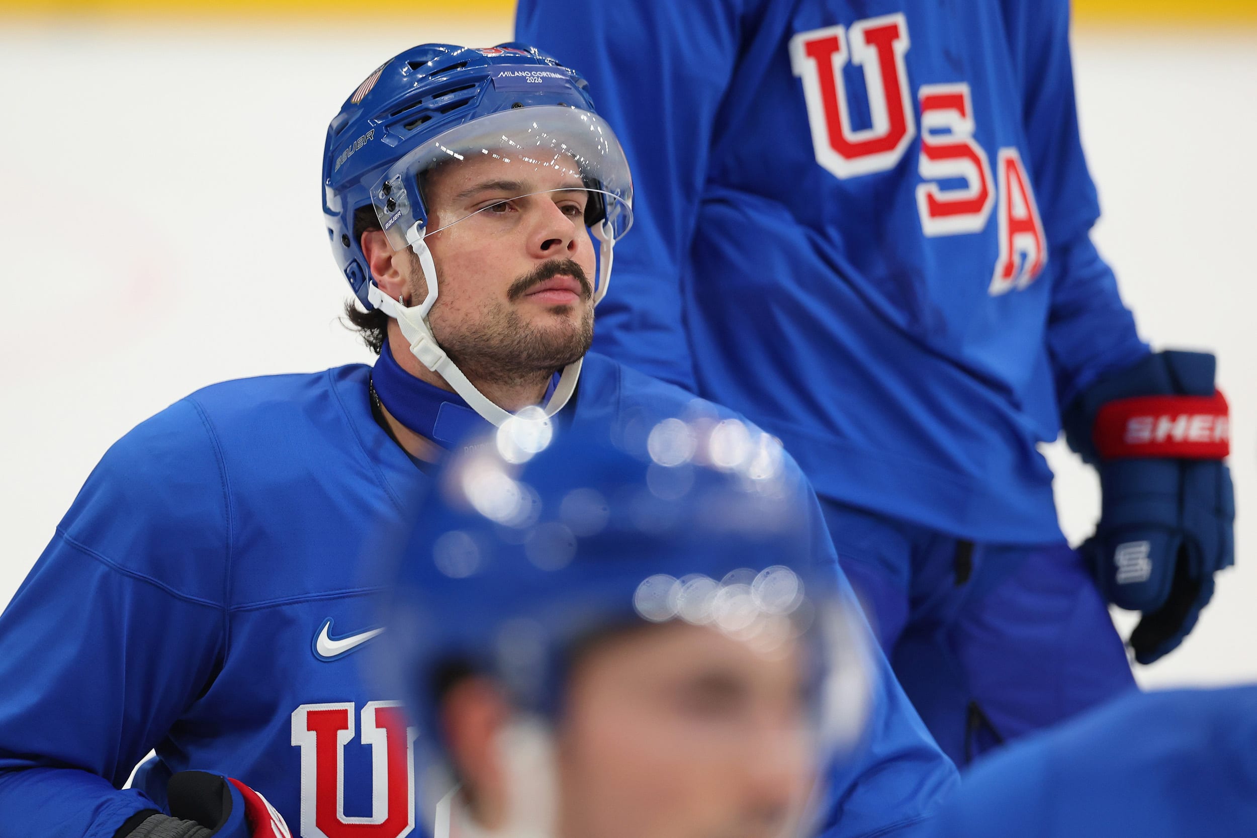 Image: Men's Ice Hockey Training - Milano Cortina 2026 Winter Olympics: Day 2
