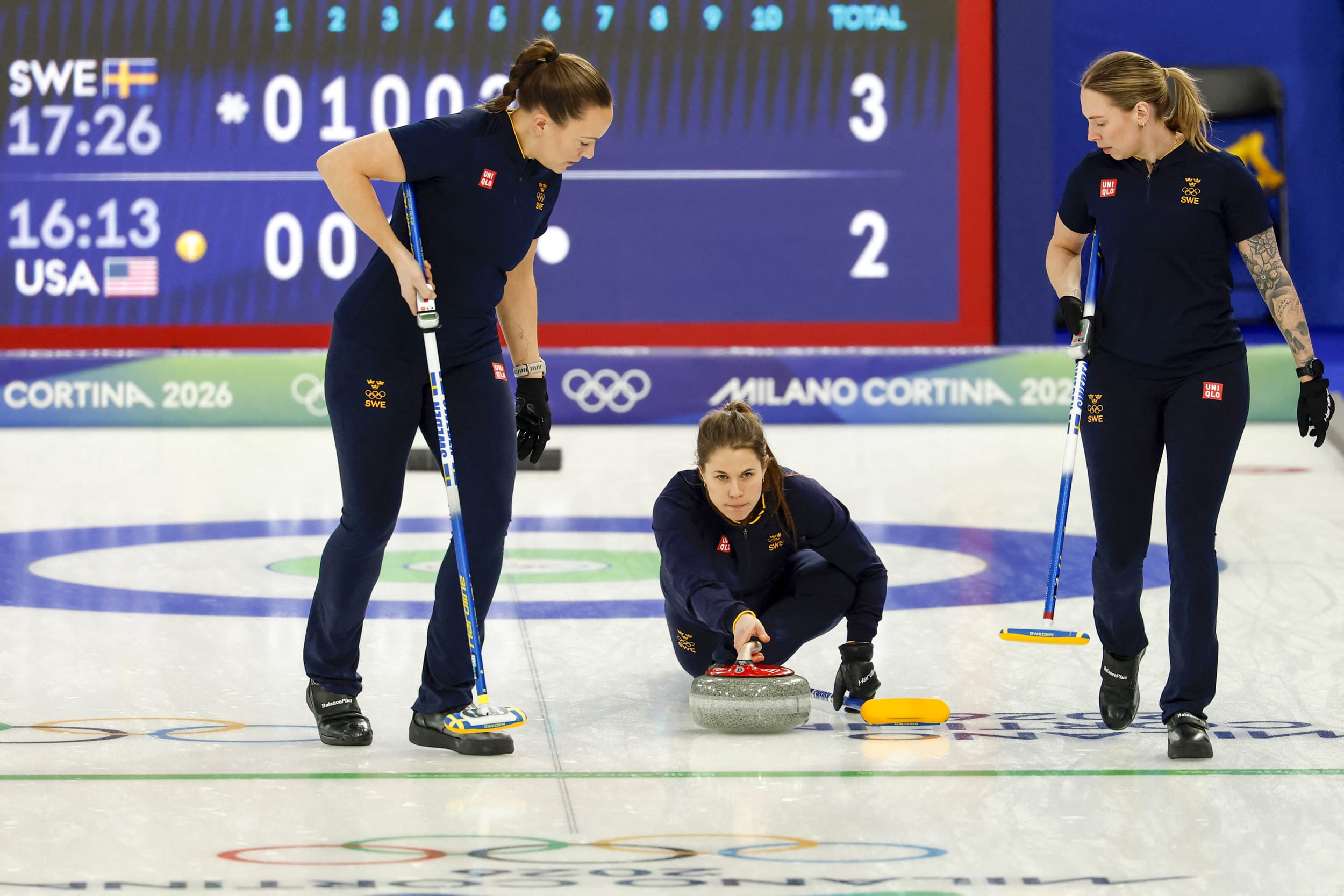 Sweden's curling women's team competing the Milano Cortina 2026 Winter Olympic Games.