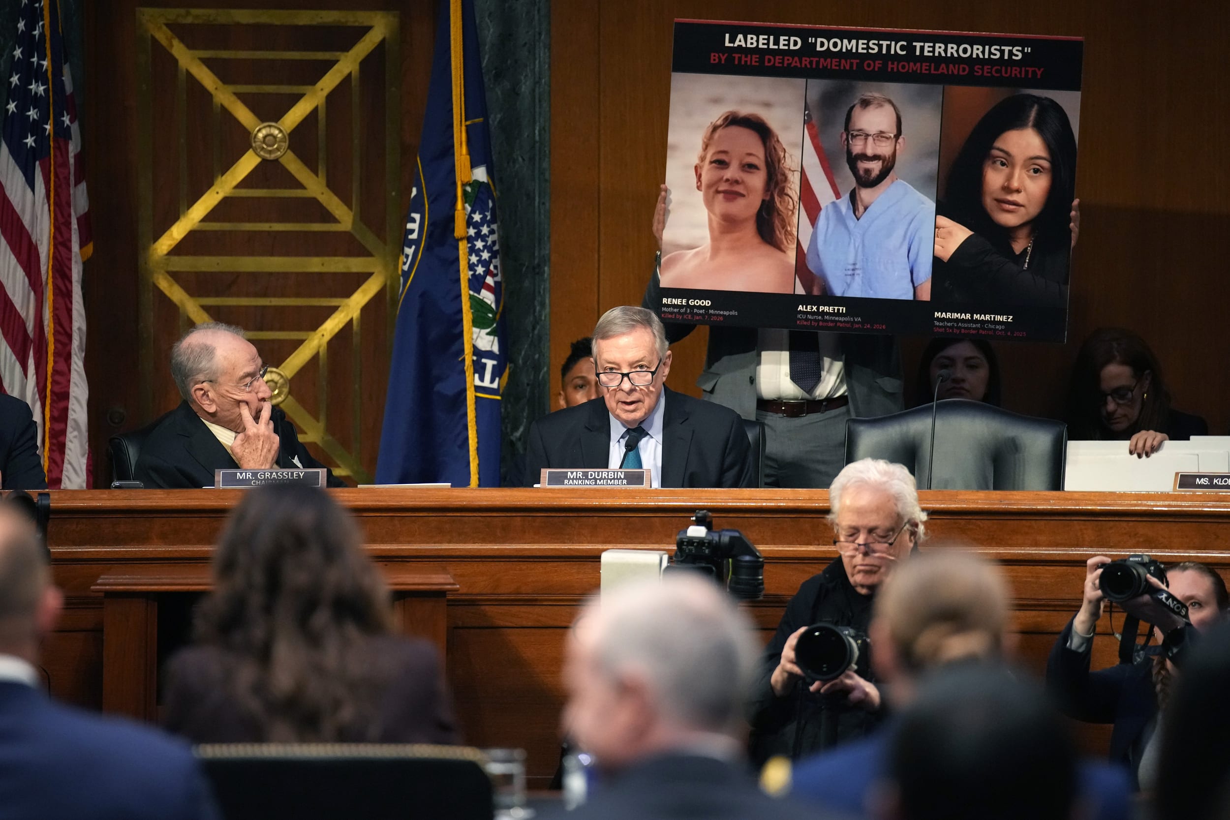 Sen. Dick Durbin, D-Ill., makes an opening statement