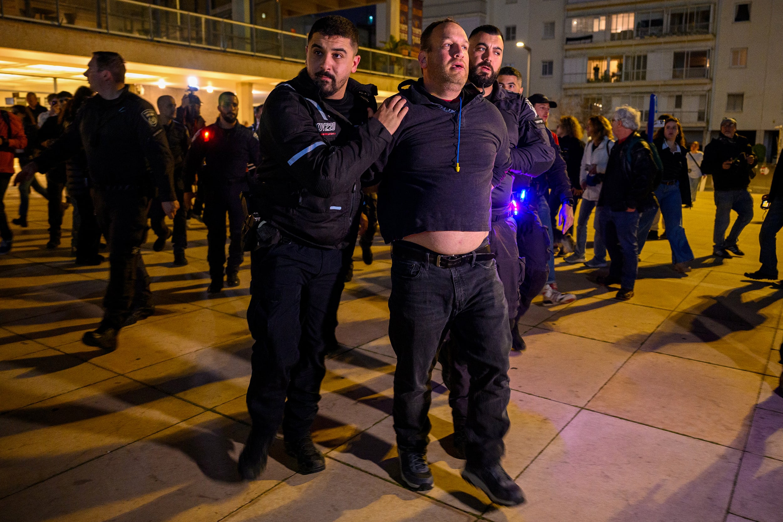 Person arrested by police.