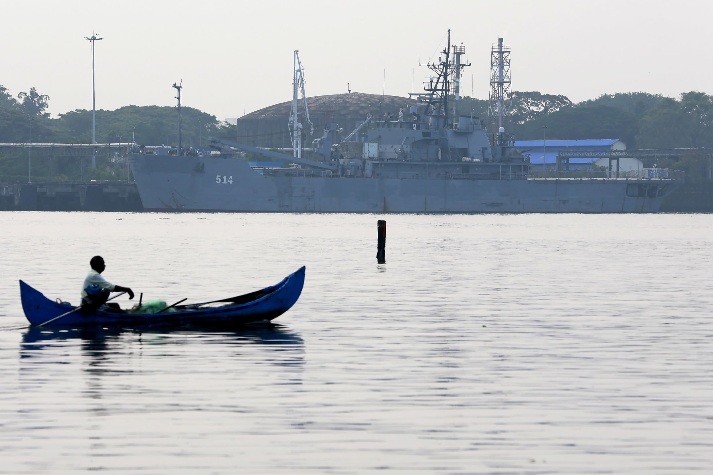 Iran Ship IRIS Lavan Docked At A Port In Kochi, India