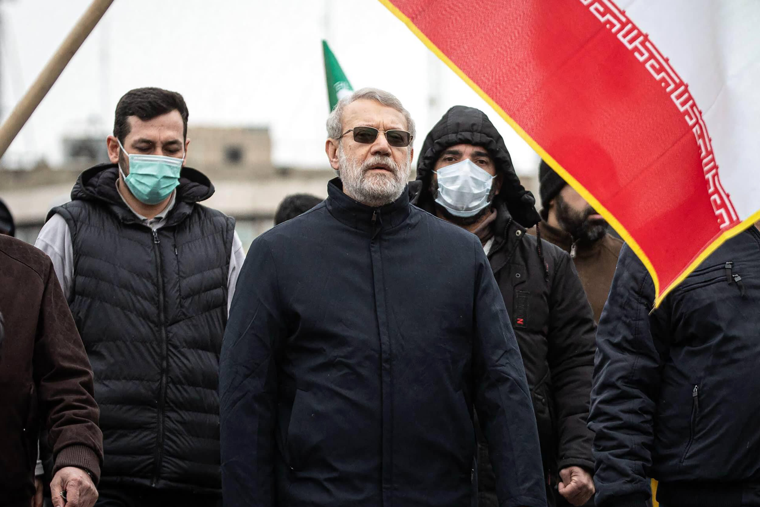 March 13, 2026, Tehran, Iran: ALI LARIJANI (C), Secretary of the Supreme National Security Council of Iran, participates in the Al-Quds (Jerusalem) Day rally, a commemoration in support of the Palestinian people on the last Friday of the Islamic holy mont