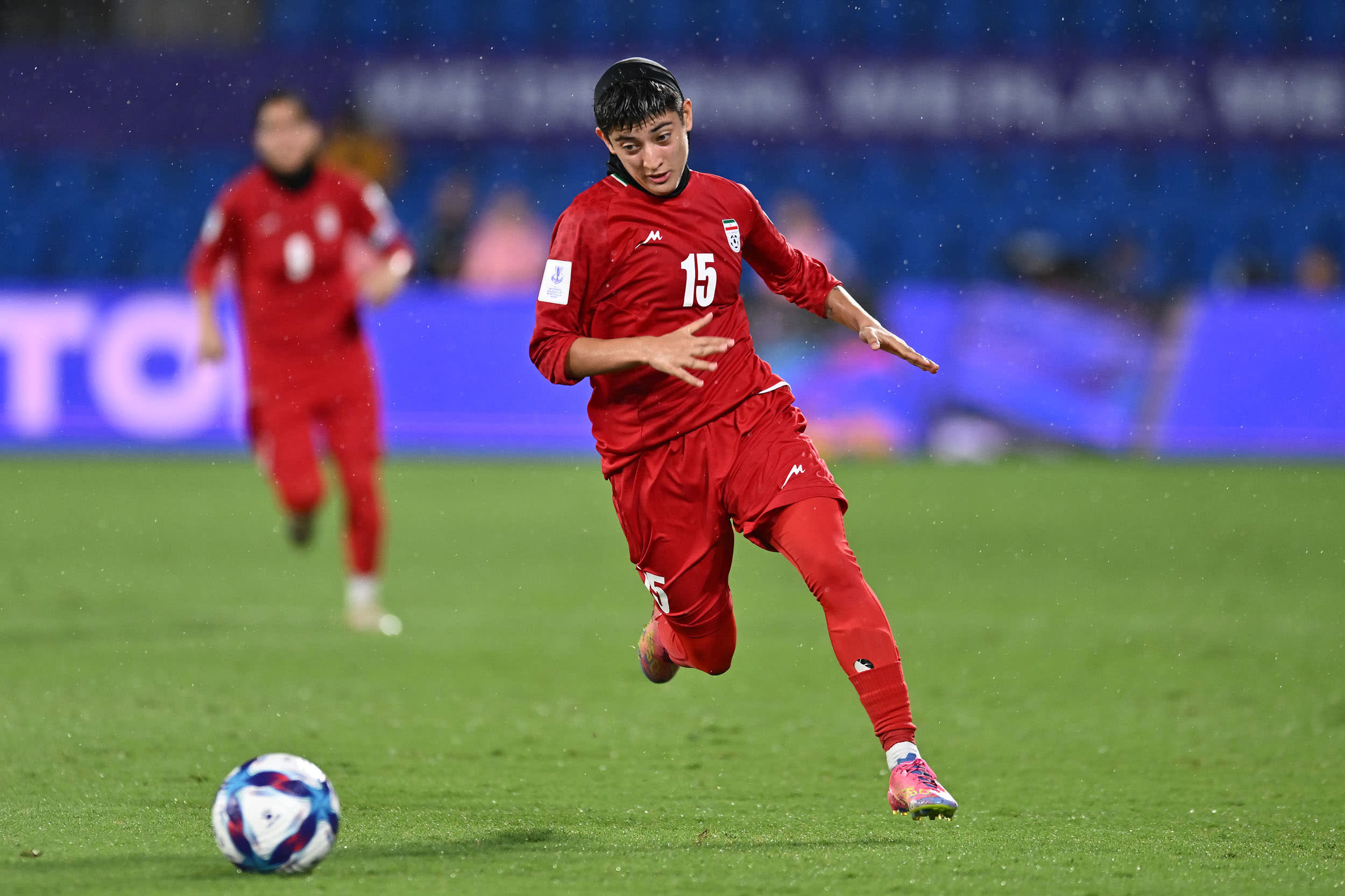 Mohaddeseh Zolfi of Iran during a match against the Philippines on March 8, 2026 in Gold Coast, Australia. 