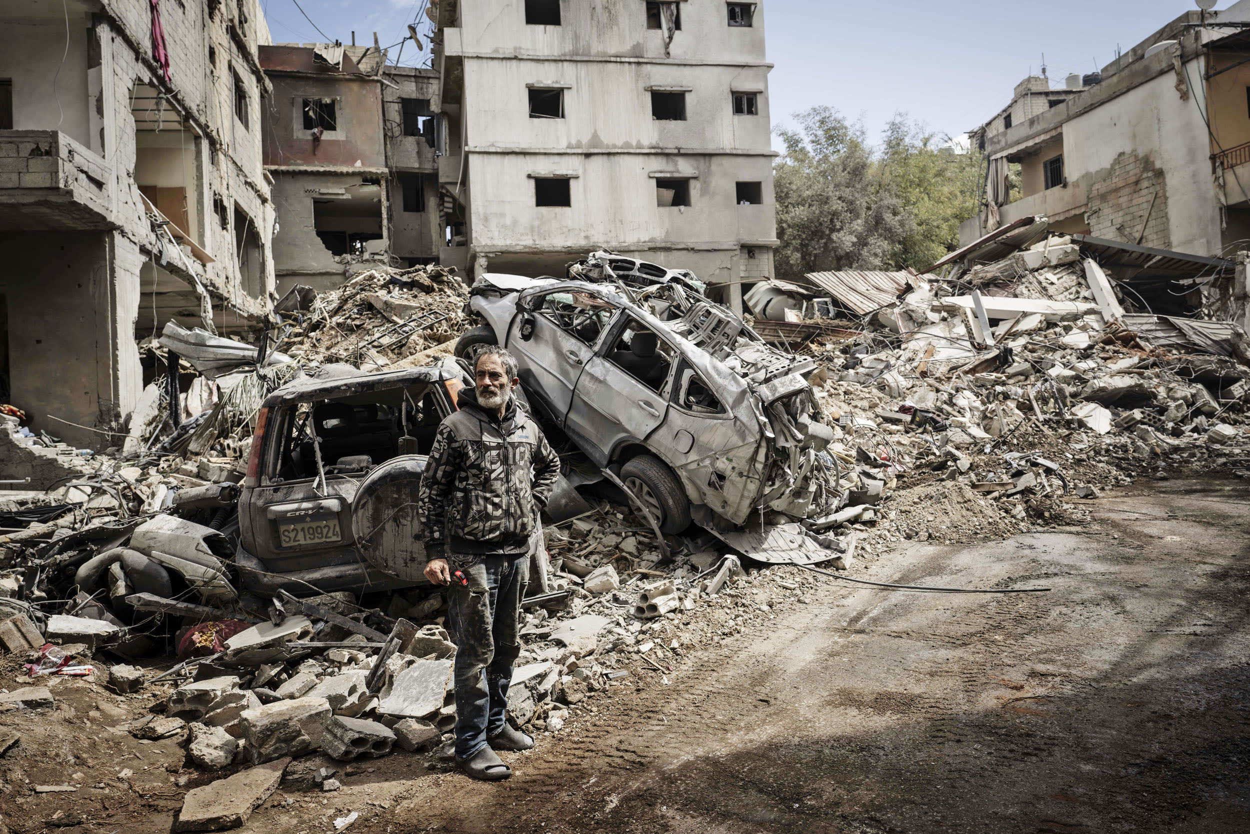 A view surveys the destruction after an Israeli airstrike on Dahieh in Beirut, Lebanon on April 6, 2026.