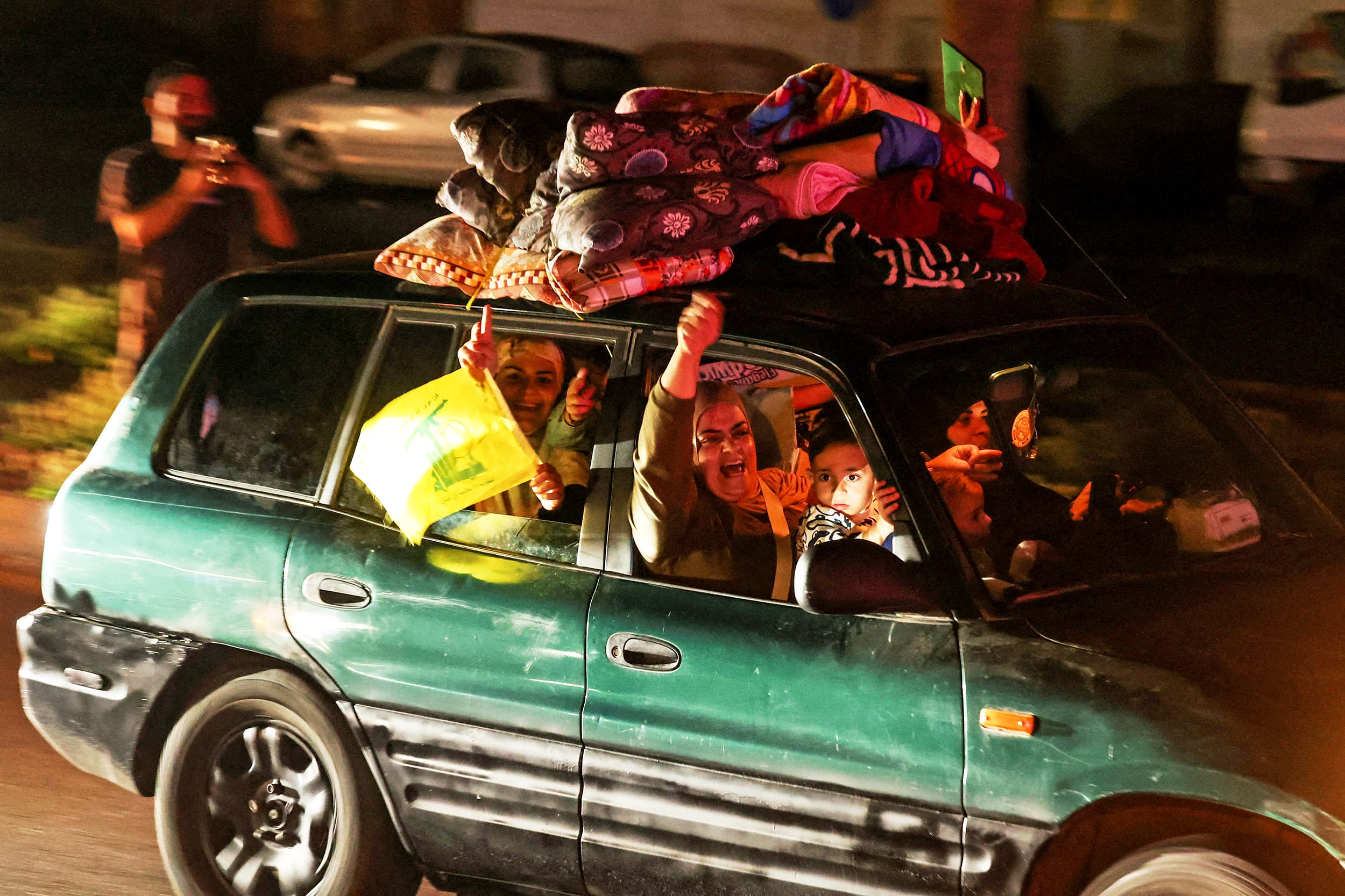 Displaced people return to their homes after a 10-day ceasefire between Lebanon and Israel went into effect, in Sidon