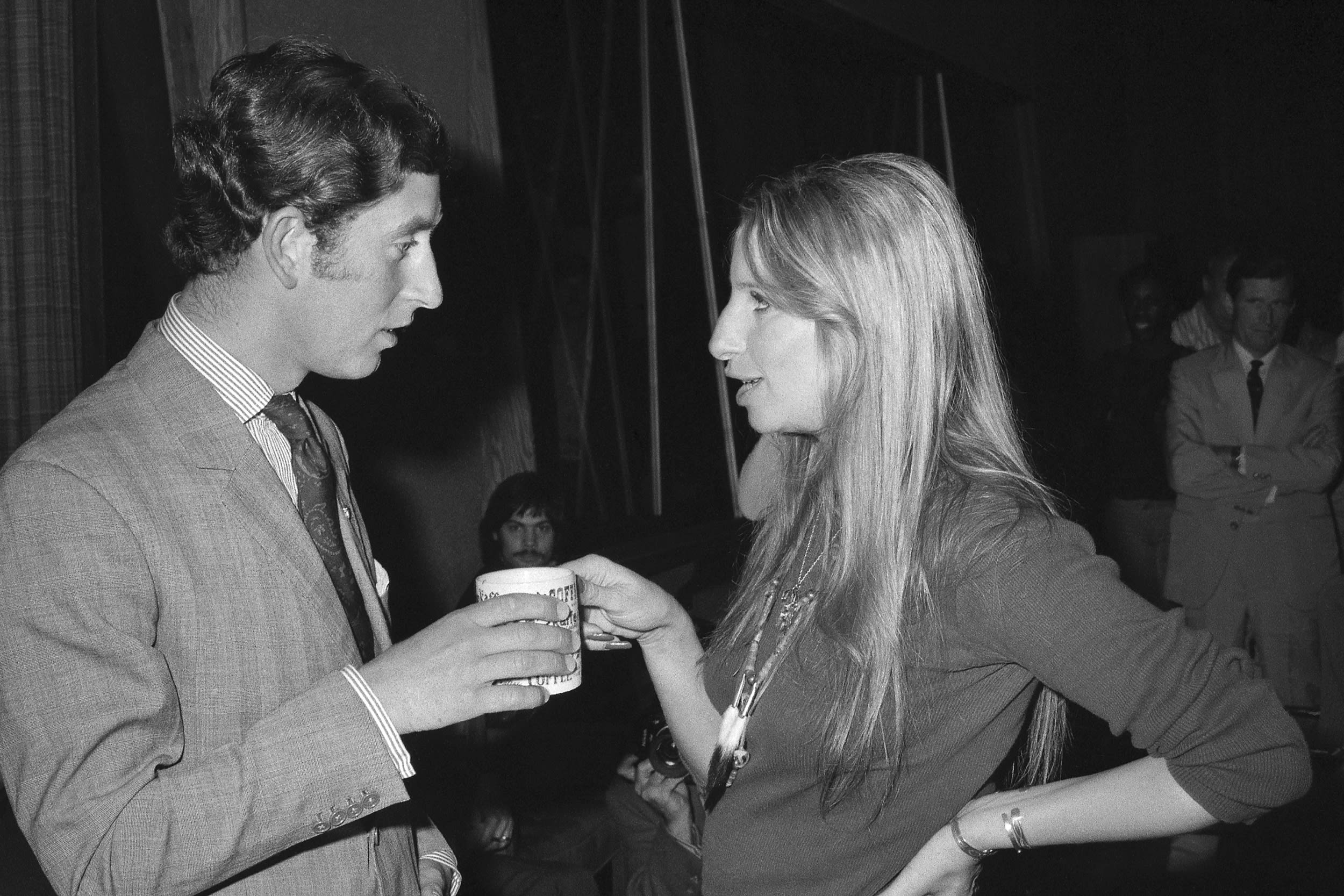 Prince Charles and Barbra Streisand Candid Photo