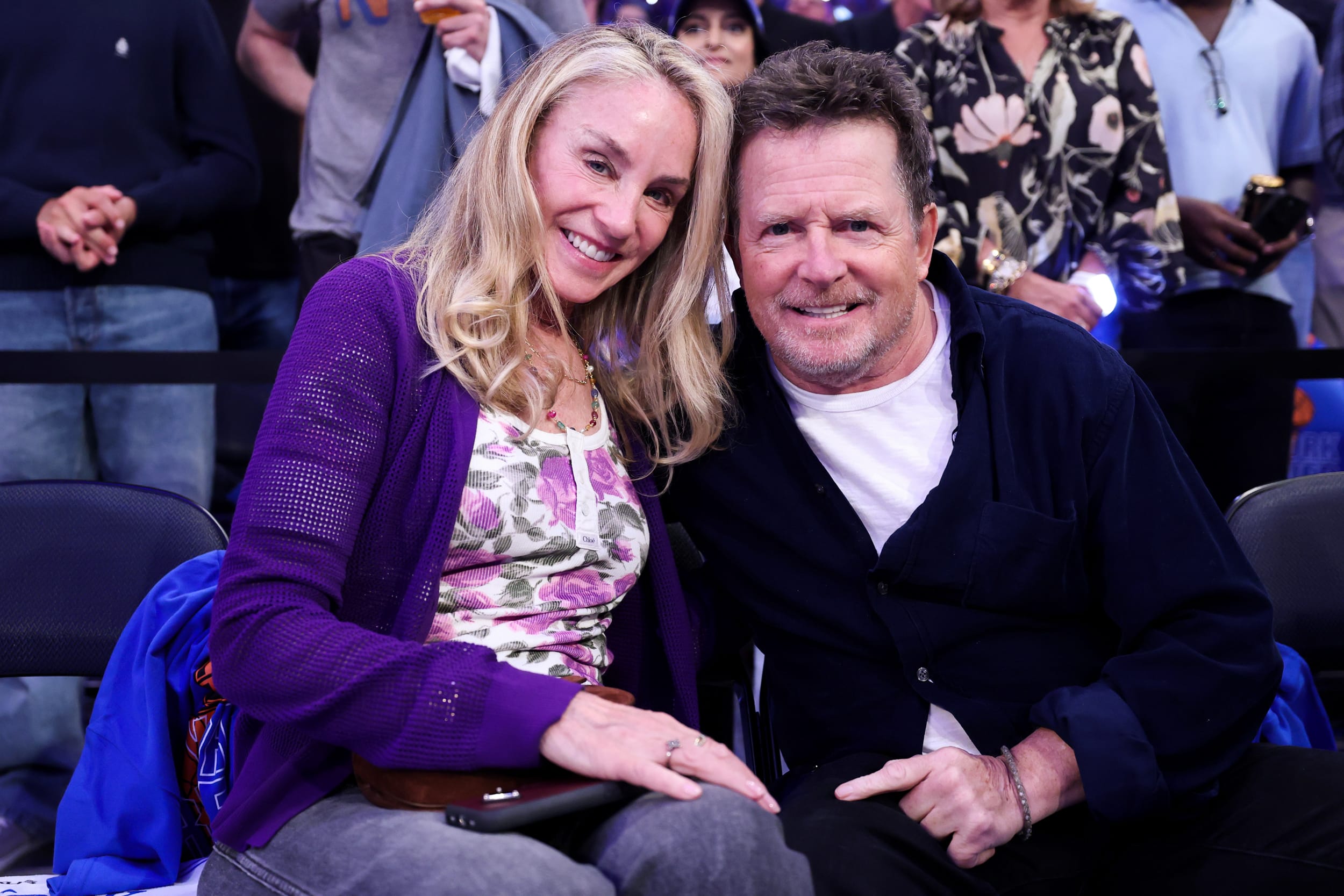 Michael J. Fox and his wife Tracy Pollan.