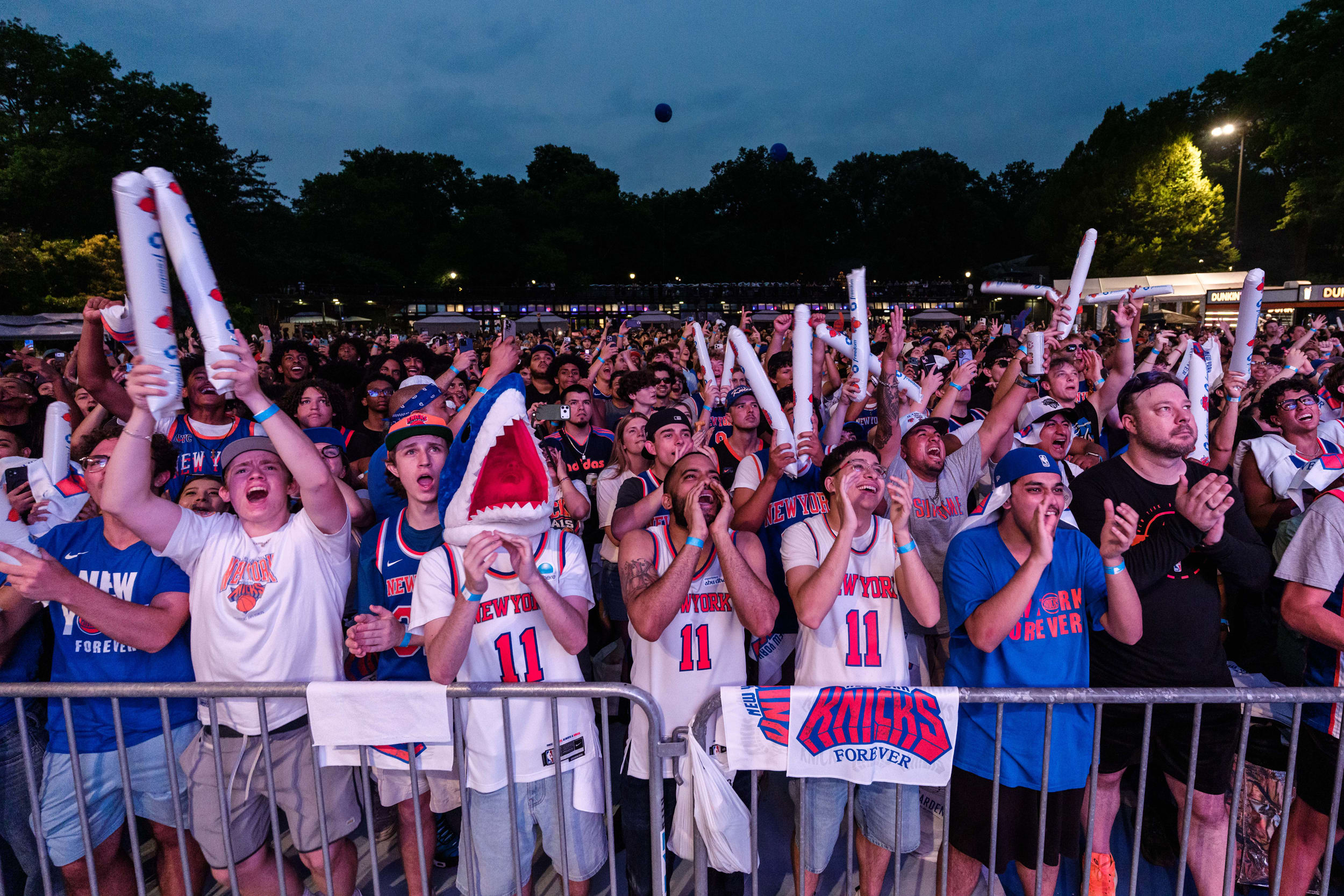 Knicks Fans Gather Around NYC To Watch Game 4 Of The NBA Finals Against The San Antonio Spurs
