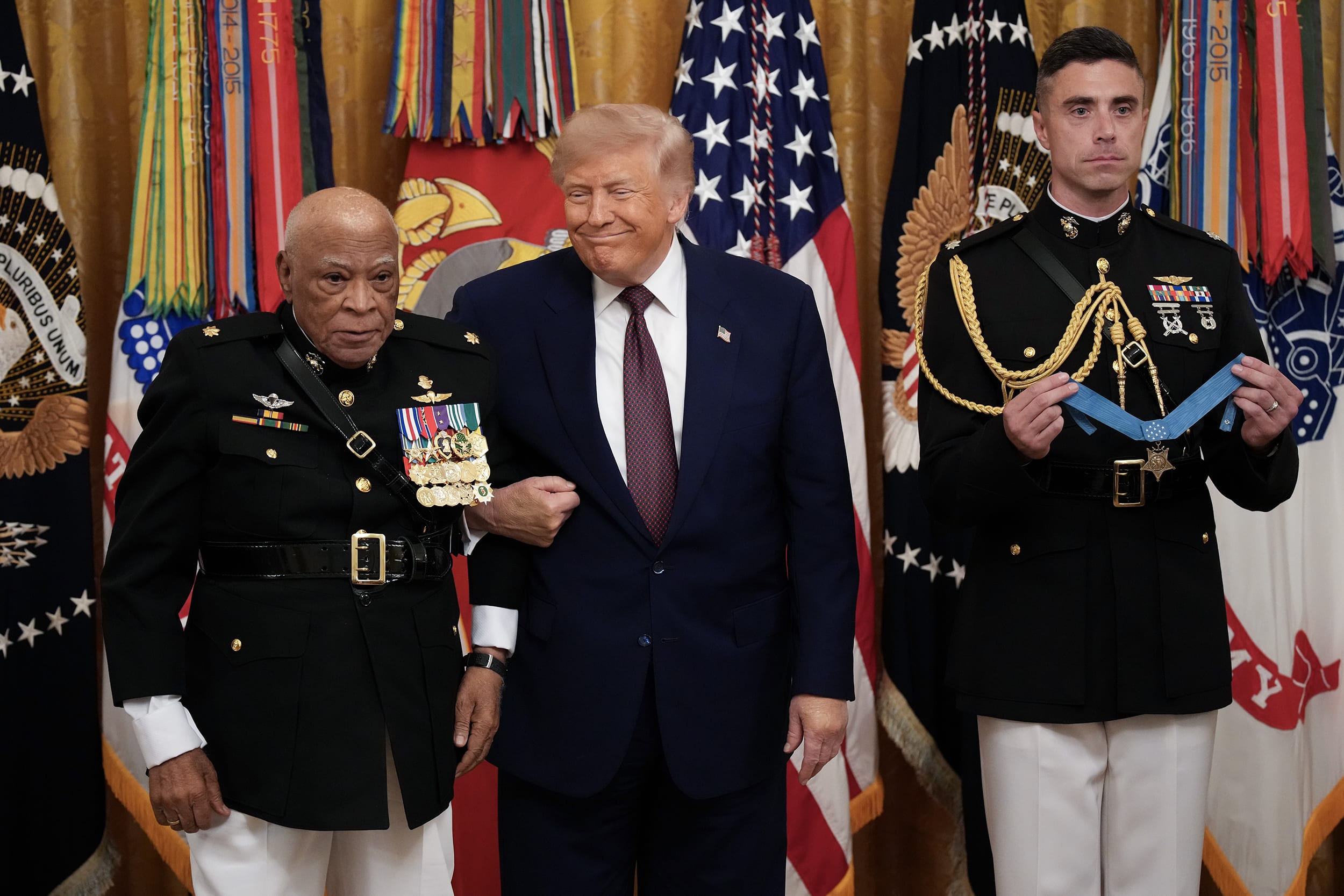 President Trump Awards Medal Of Honor To Vietnam Vet Marine Major James Capers Jr.