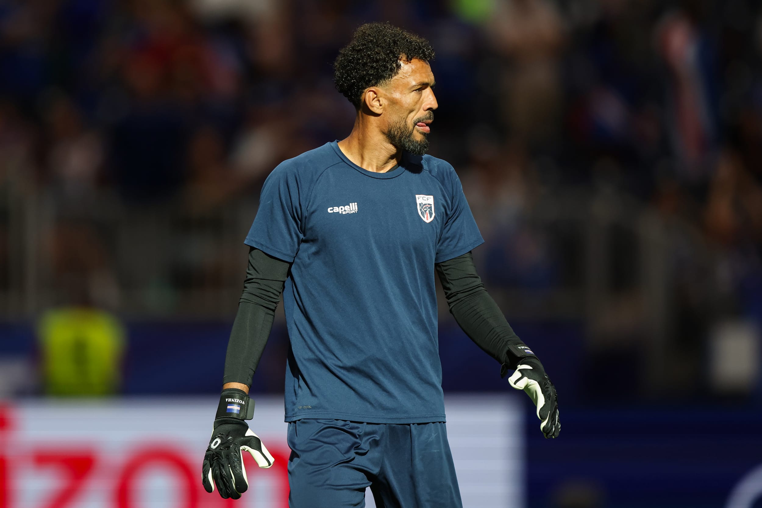 Goalkeeper Vozinha #1 of Cabo Verde