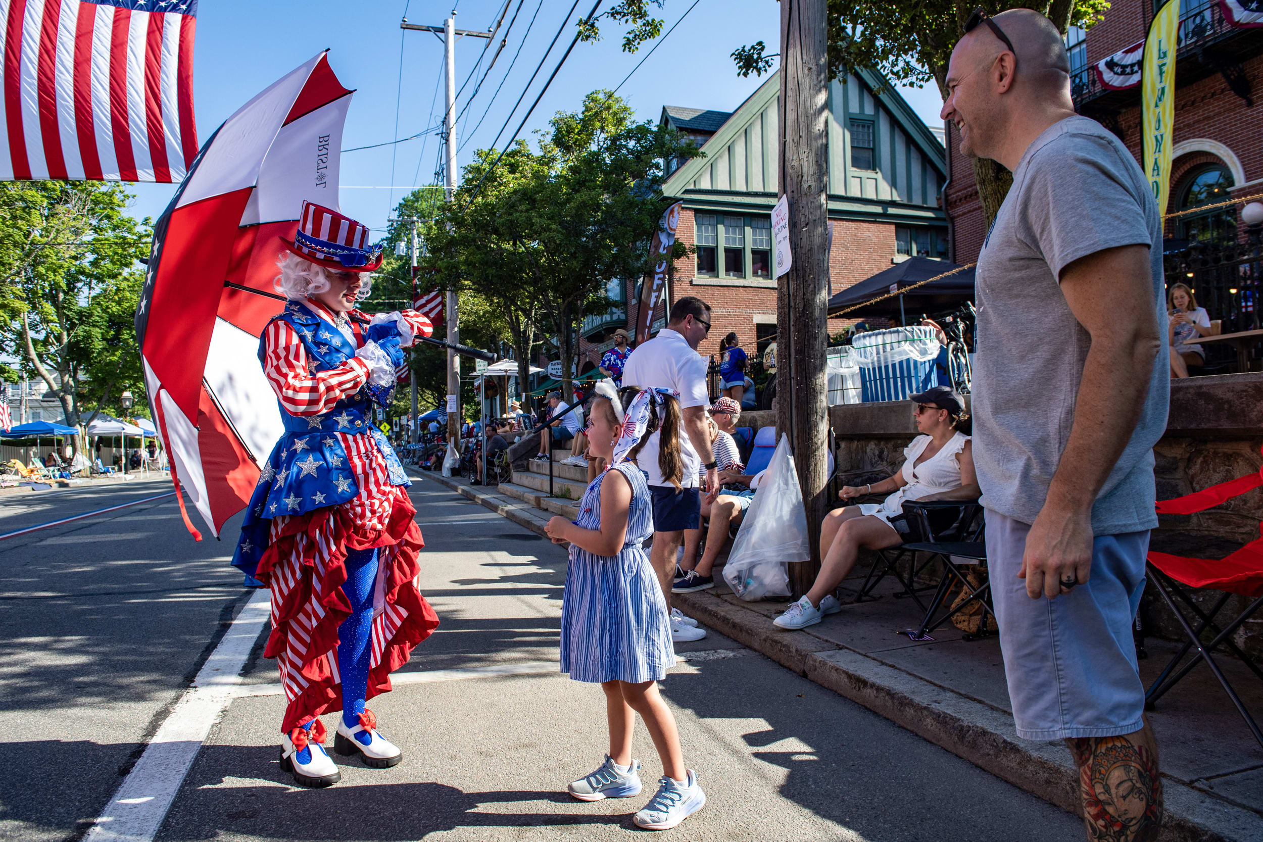 People at the parade.