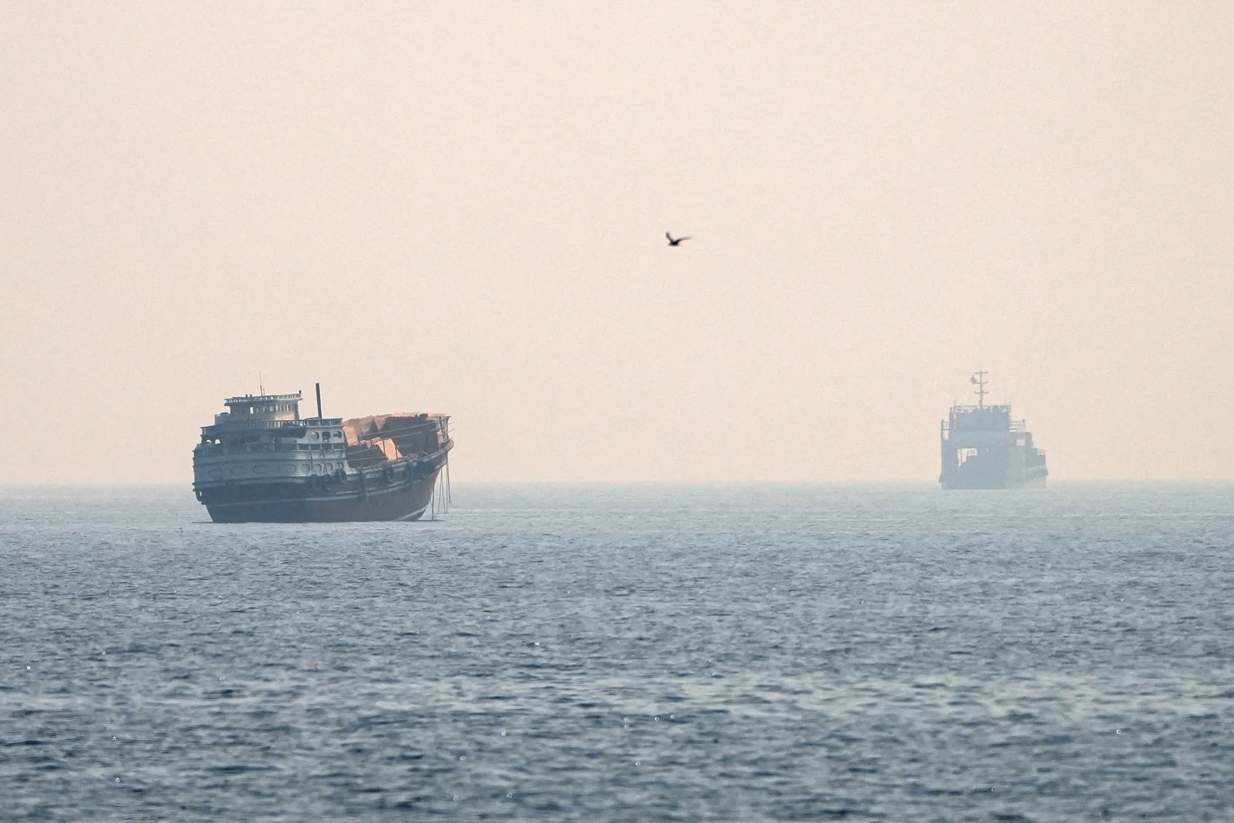 Vessels at the Strait of Hormuz.