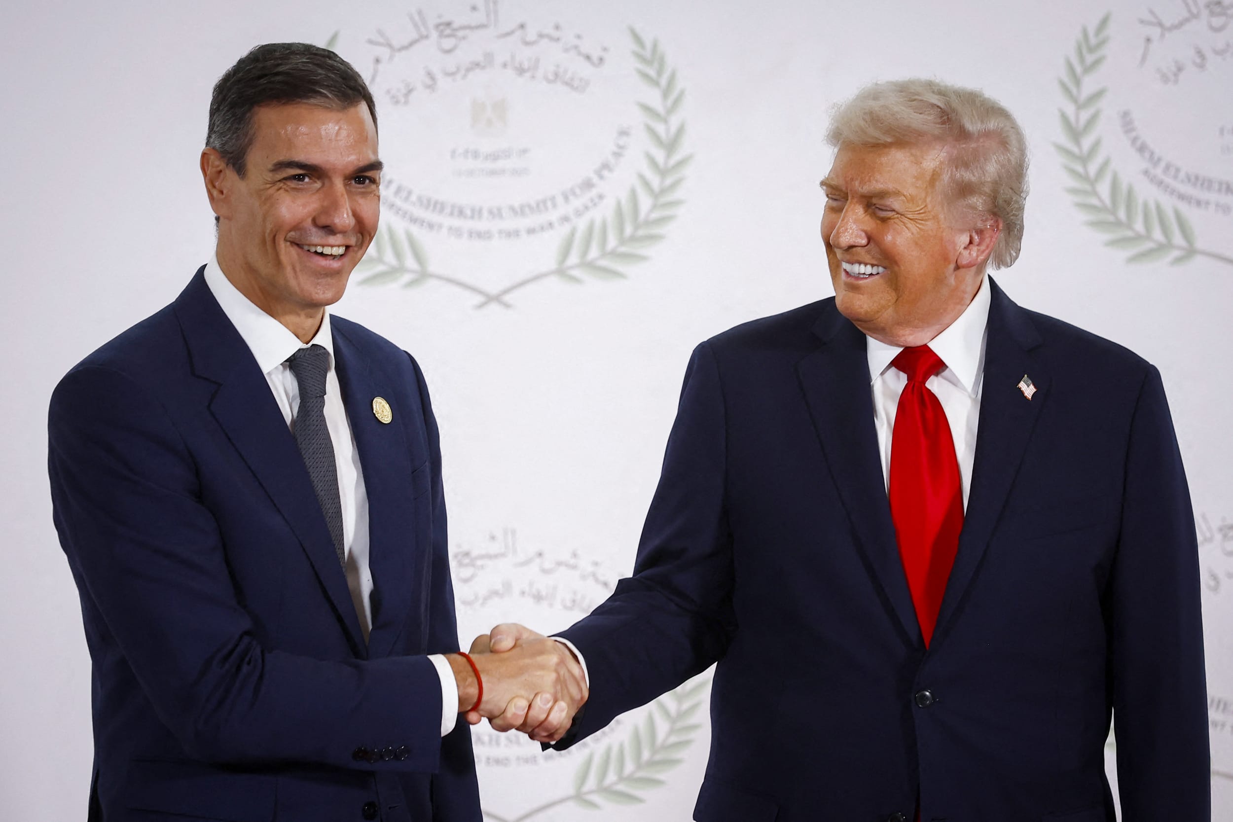 Pedro Sanchez and Donald Trump.