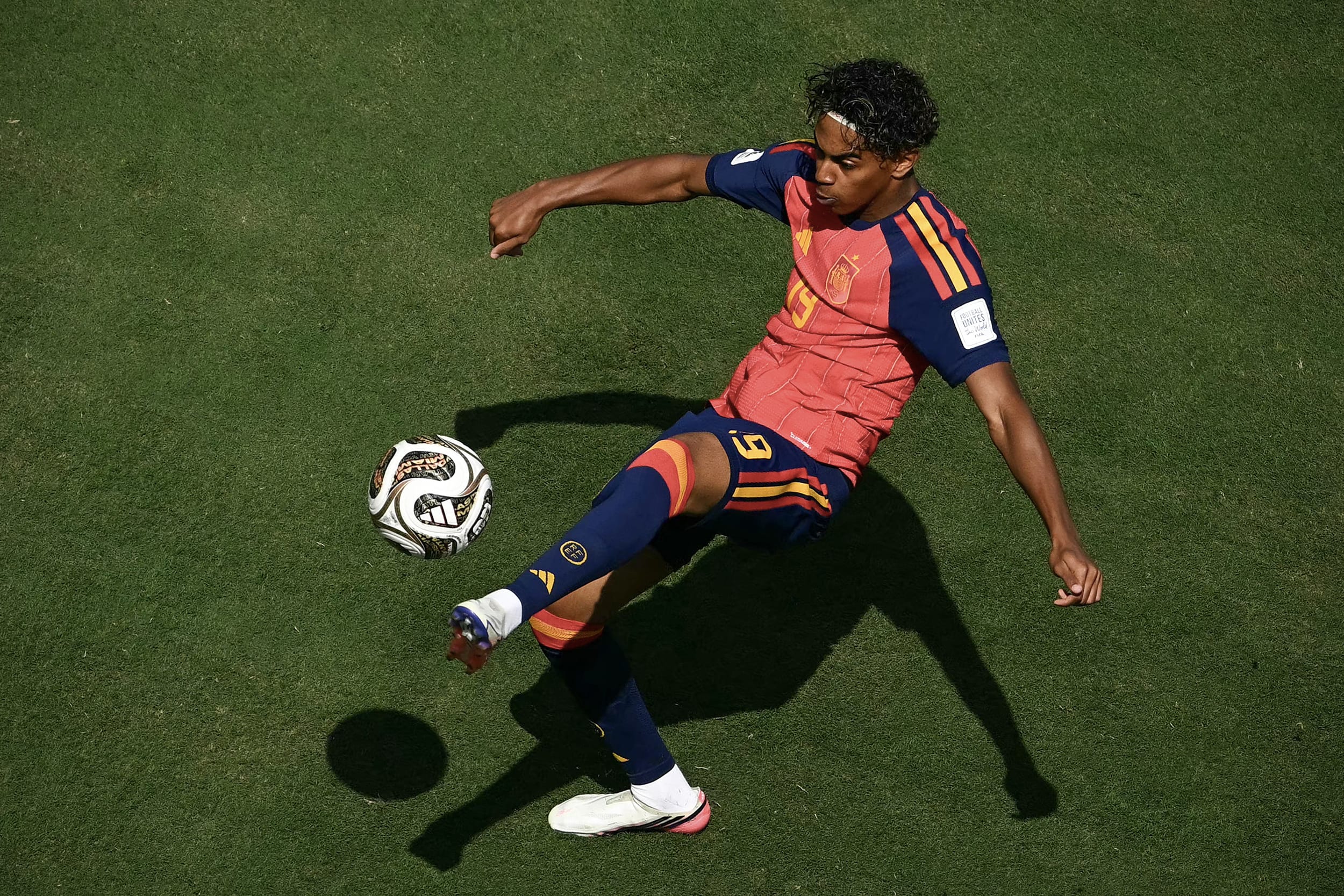On-field action during the world cup final match.