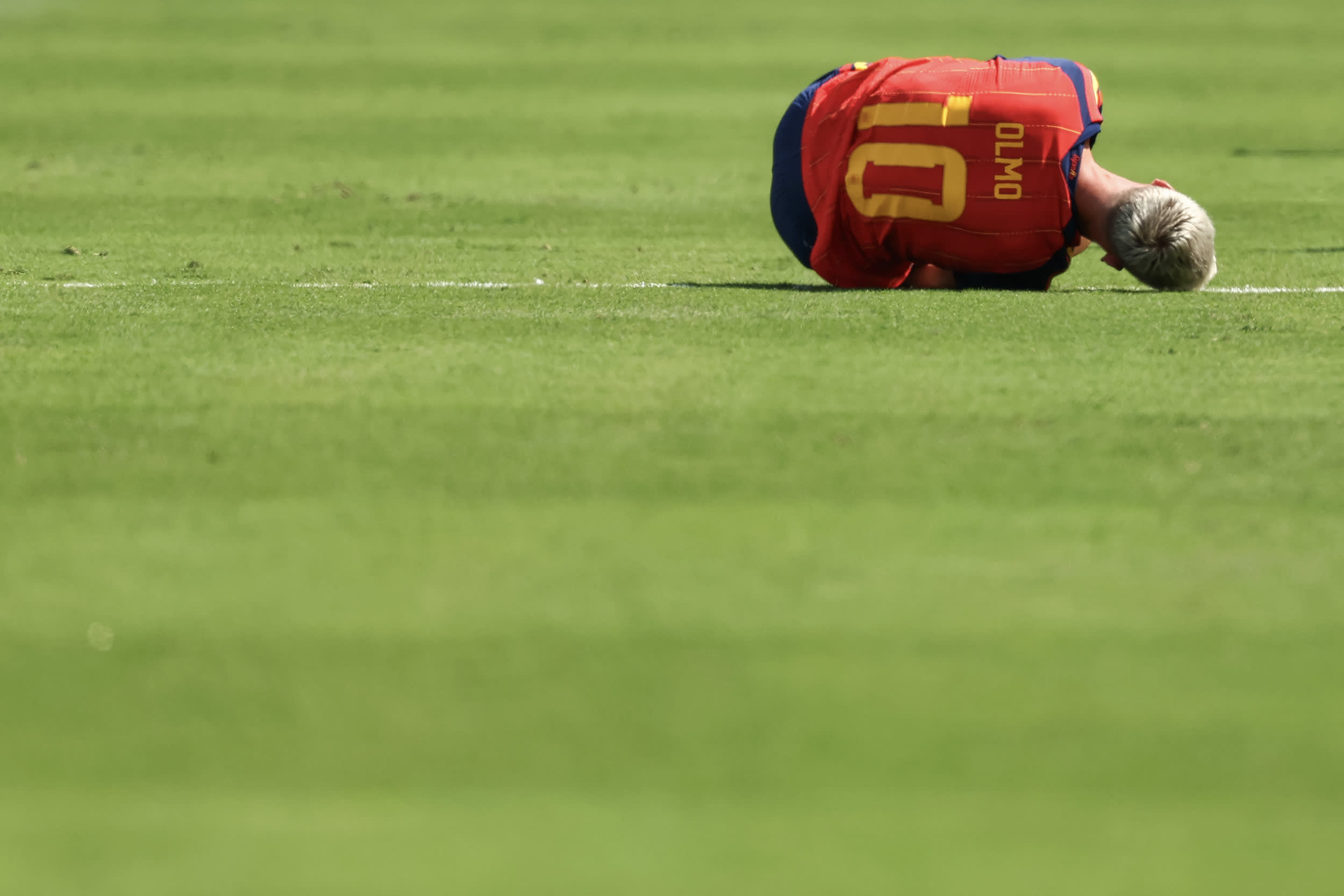 On-field action during the world cup final match.