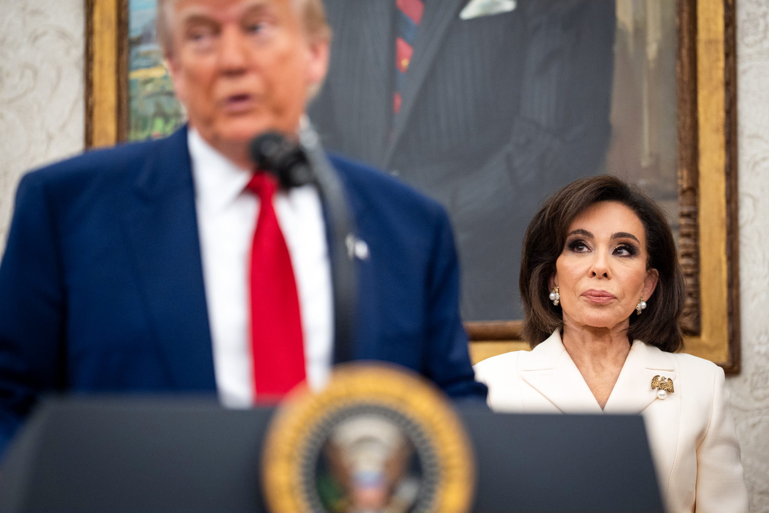 Donald Trump and Jeanine Pirro.